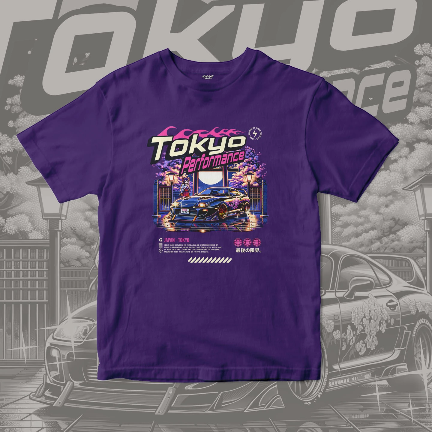 Tokyo Night Racer | Unisex Jersey Short Sleeve Tee - Image 5