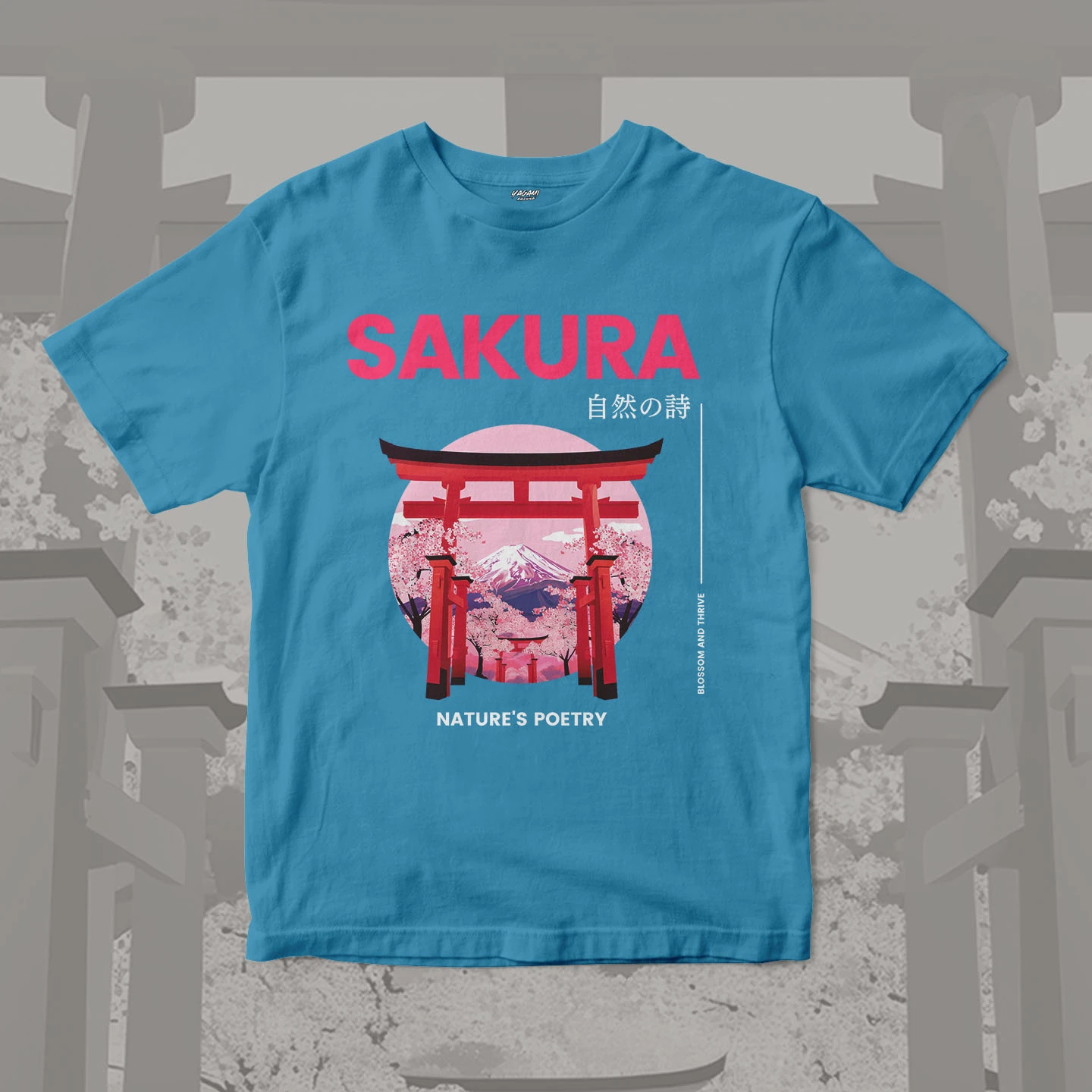 Sakura Torii Poetry | Unisex Jersey Short Sleeve Tee - Image 4