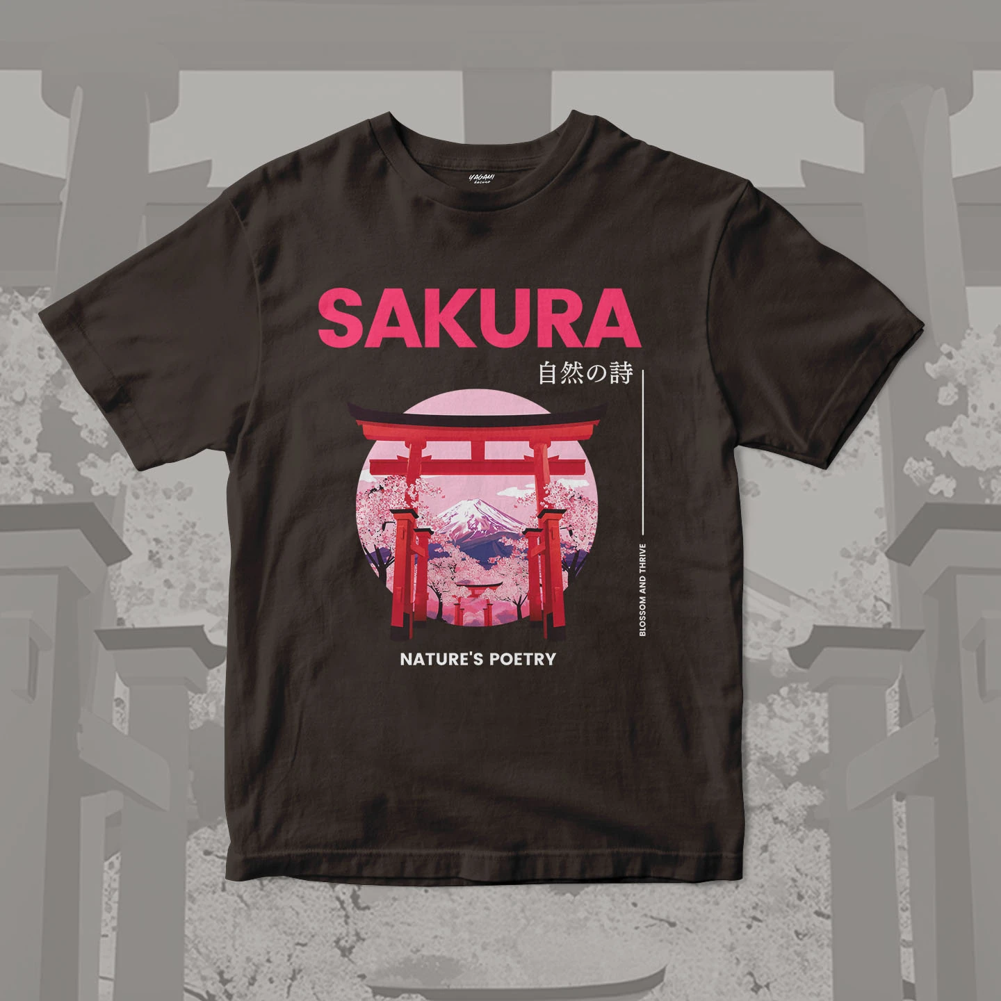 Sakura Torii Poetry | Unisex Jersey Short Sleeve Tee - Image 7
