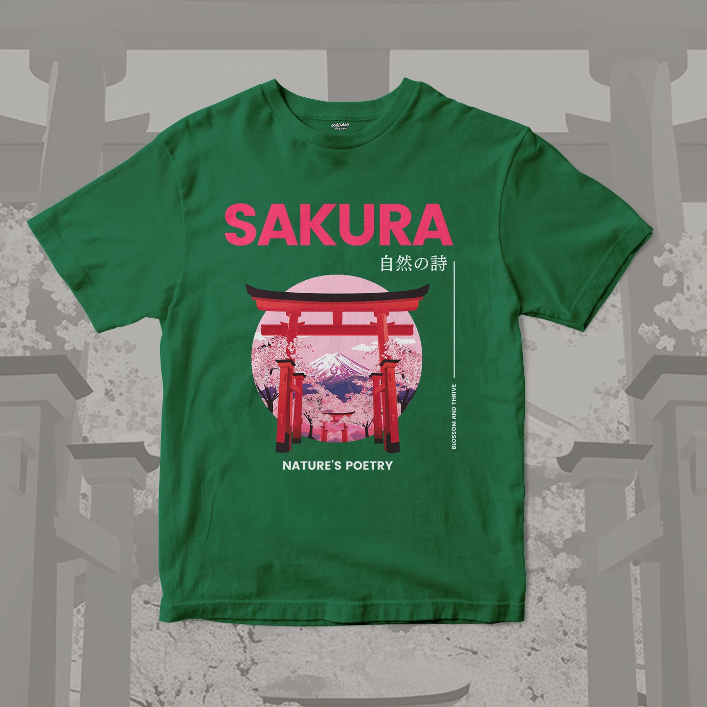 Sakura Torii Poetry | Unisex Jersey Short Sleeve Tee - Image 10