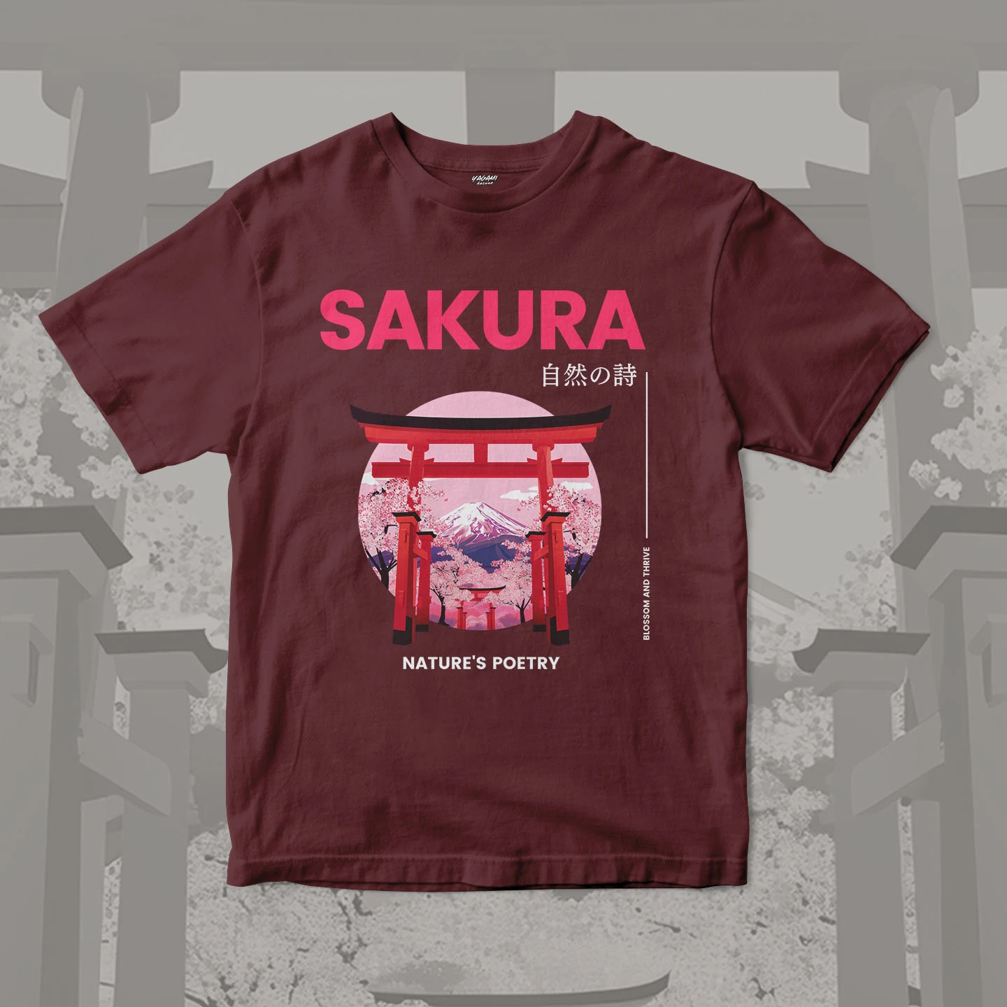 Sakura Torii Poetry | Unisex Jersey Short Sleeve Tee - Image 11