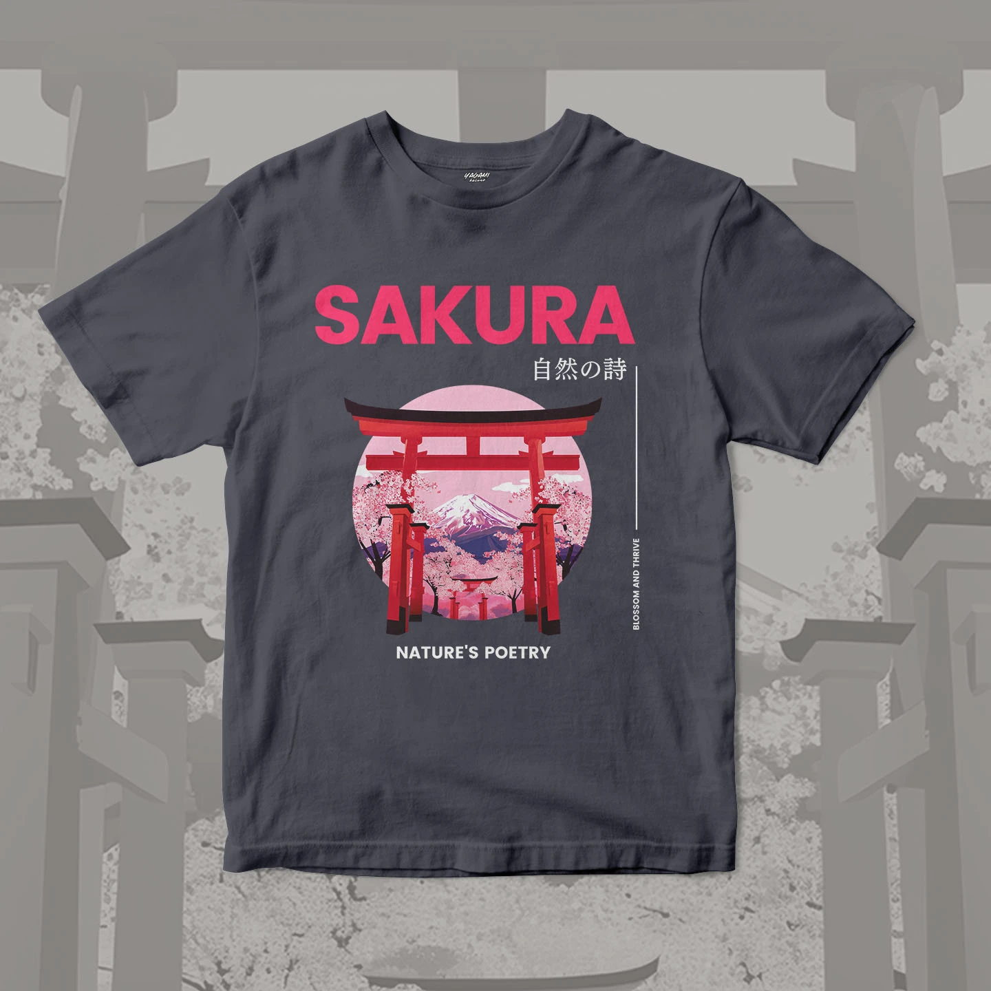 Sakura Torii Poetry | Unisex Jersey Short Sleeve Tee - Image 12