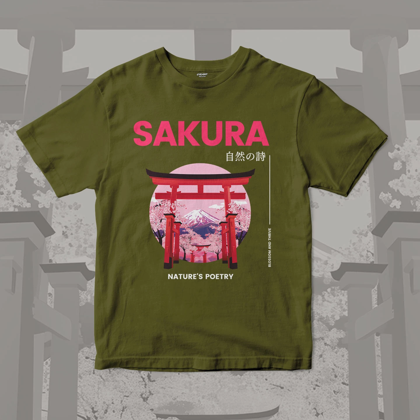 Sakura Torii Poetry | Unisex Jersey Short Sleeve Tee - Image 14