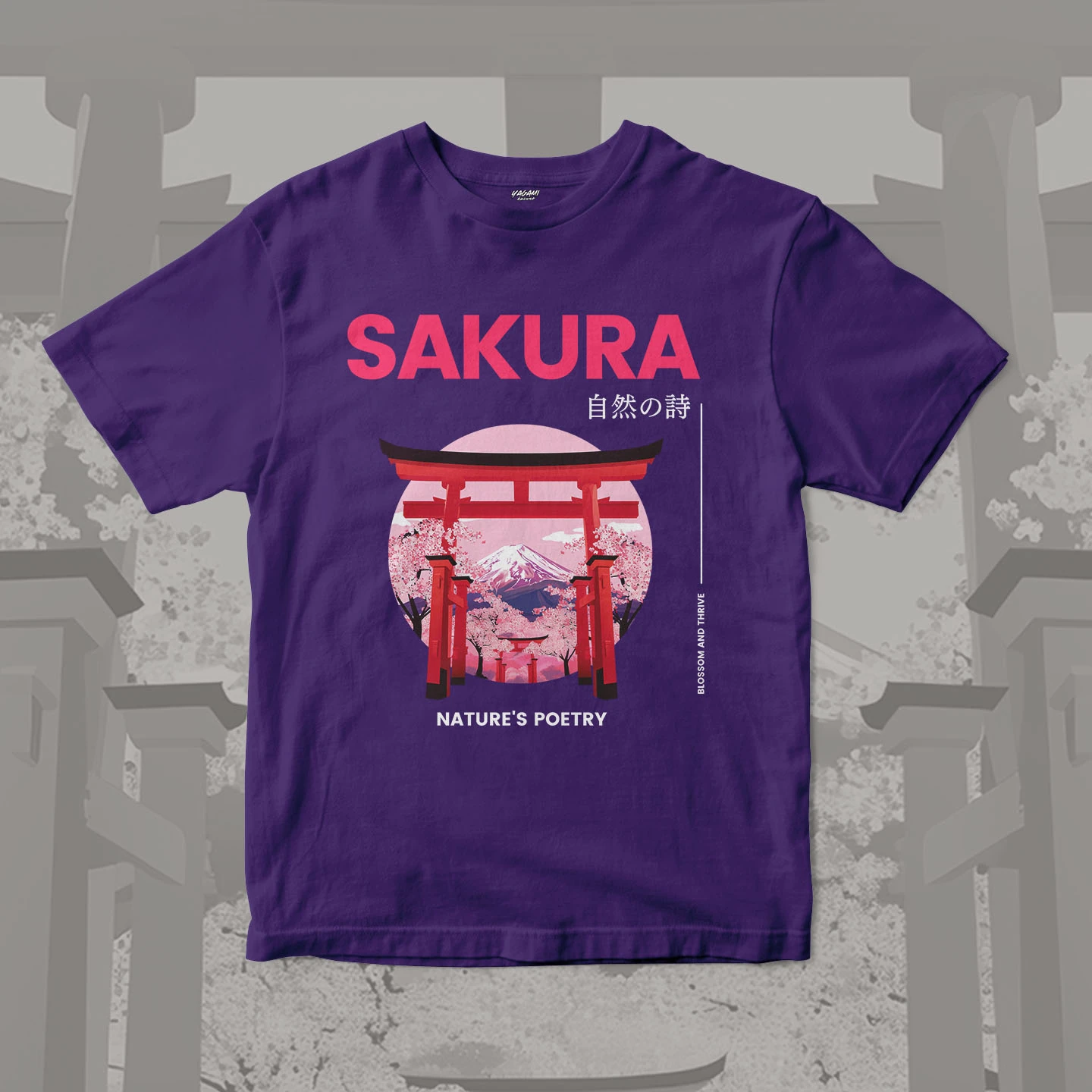 Sakura Torii Poetry | Unisex Jersey Short Sleeve Tee - Image 15