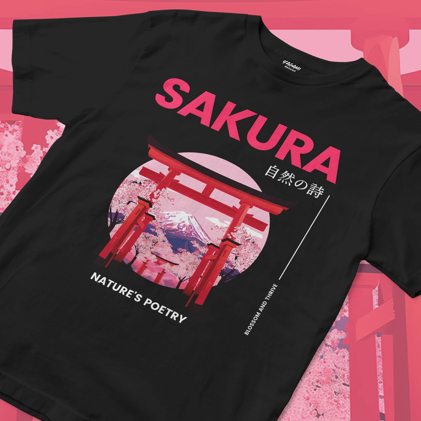 Sakura Torii Poetry | Unisex Jersey Short Sleeve Tee