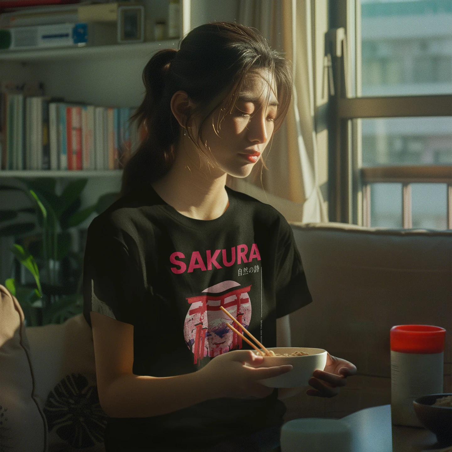 Sakura Torii Poetry | Unisex Jersey Short Sleeve Tee - Image 2
