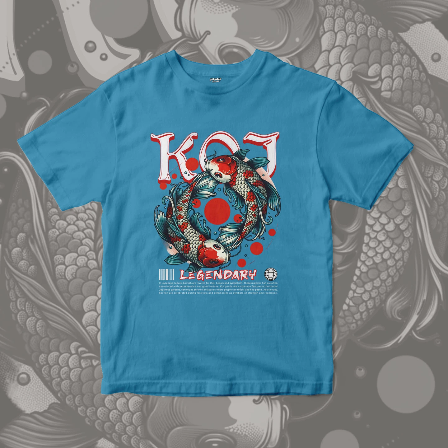 Koi Legend Circle | Unisex Jersey Short Sleeve Tee - Image 15