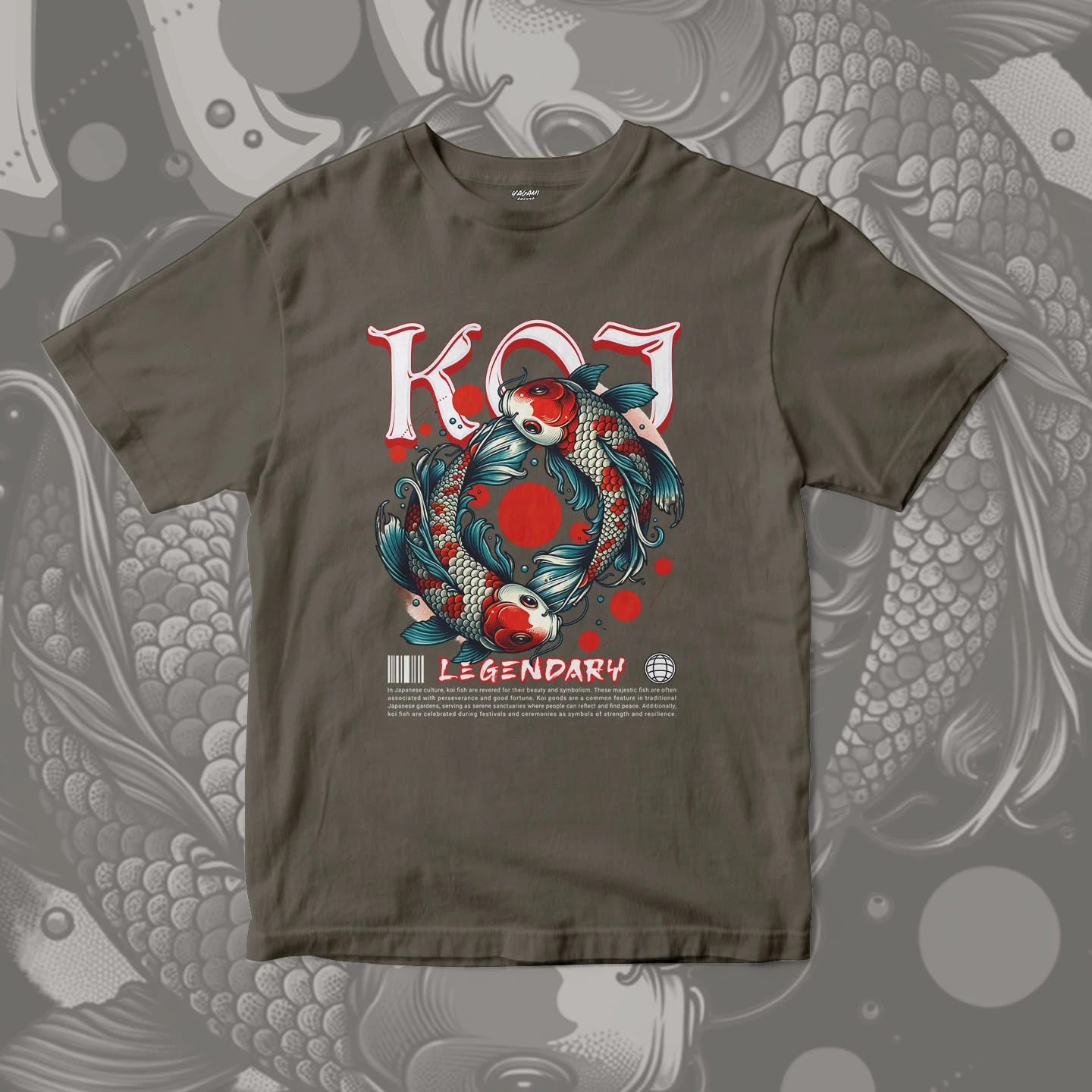 Koi Legend Circle | Unisex Jersey Short Sleeve Tee - Image 14