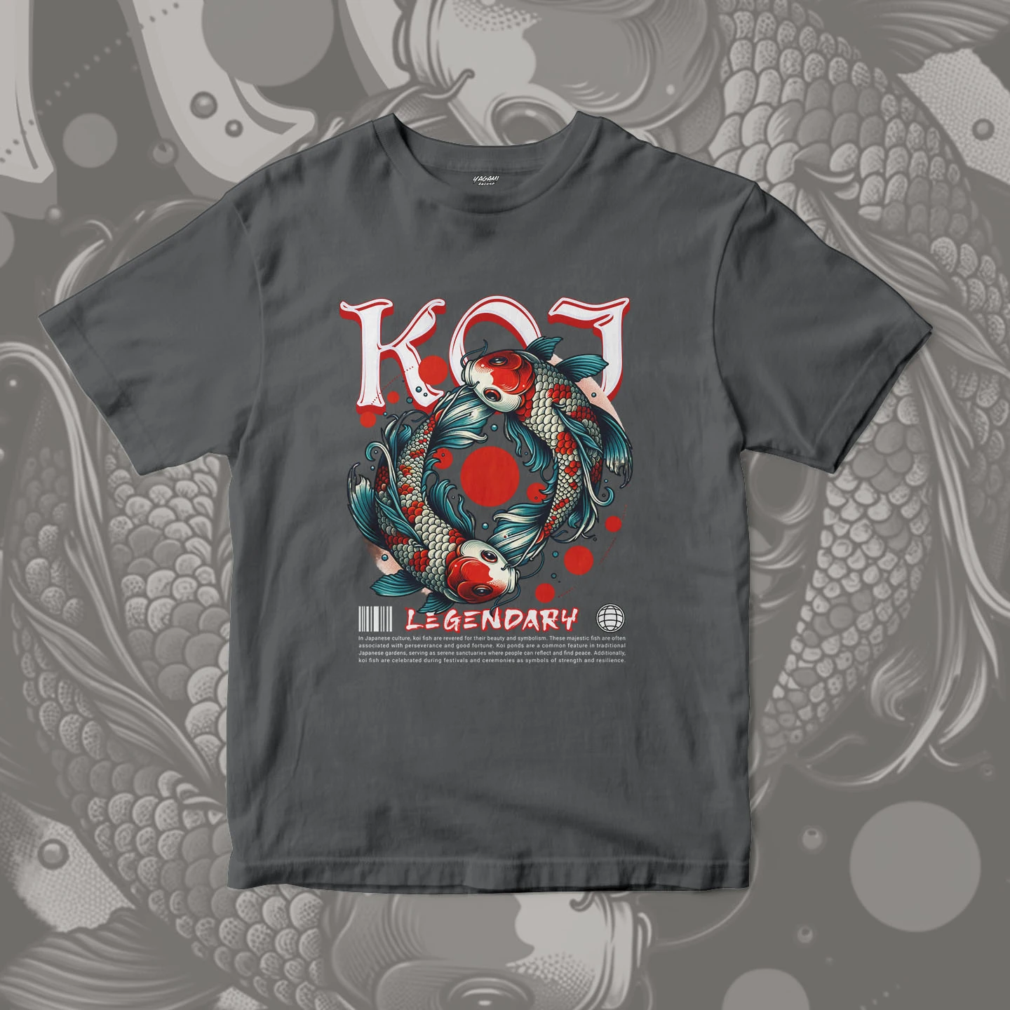 Koi Legend Circle | Unisex Jersey Short Sleeve Tee - Image 13