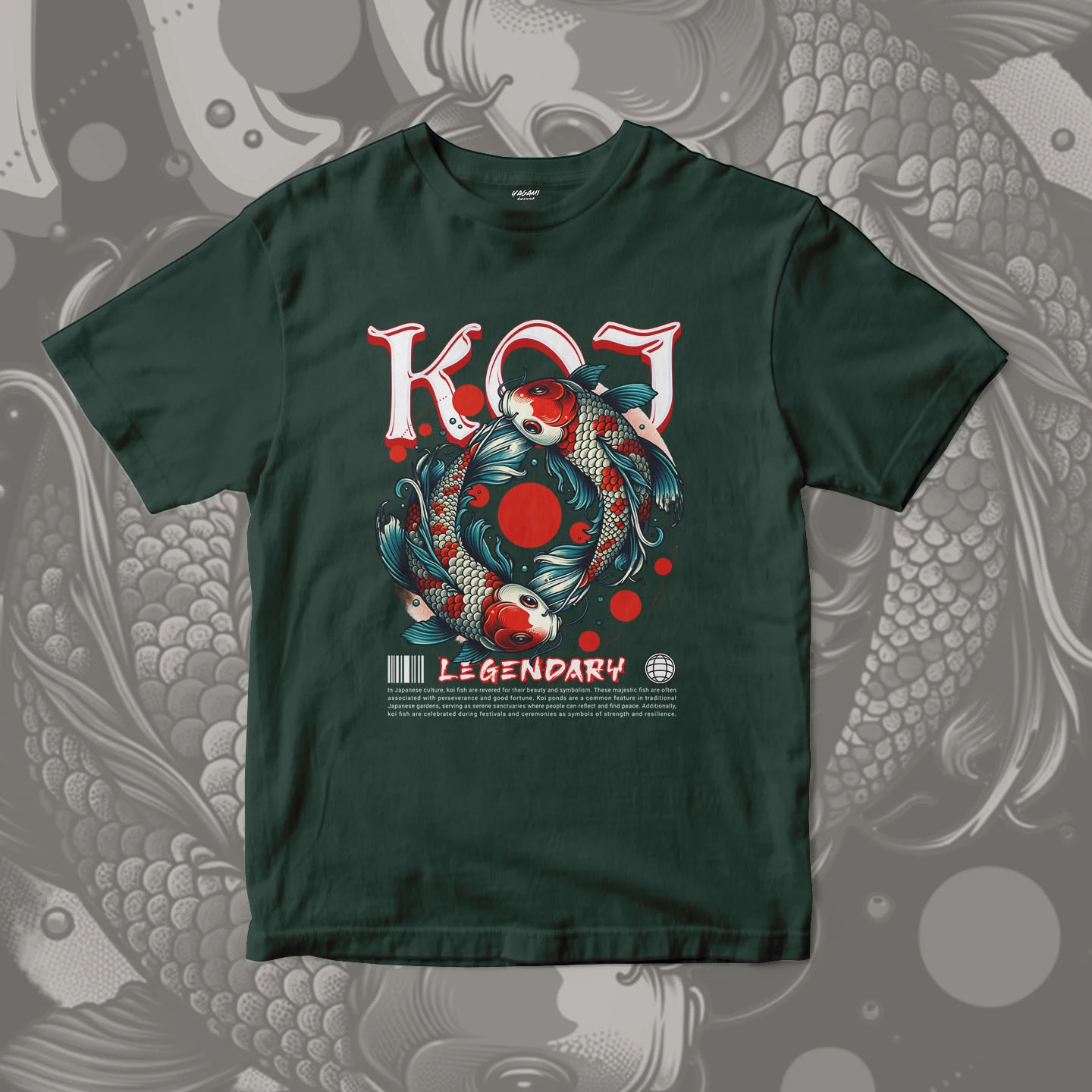 Koi Legend Circle | Unisex Jersey Short Sleeve Tee - Image 10