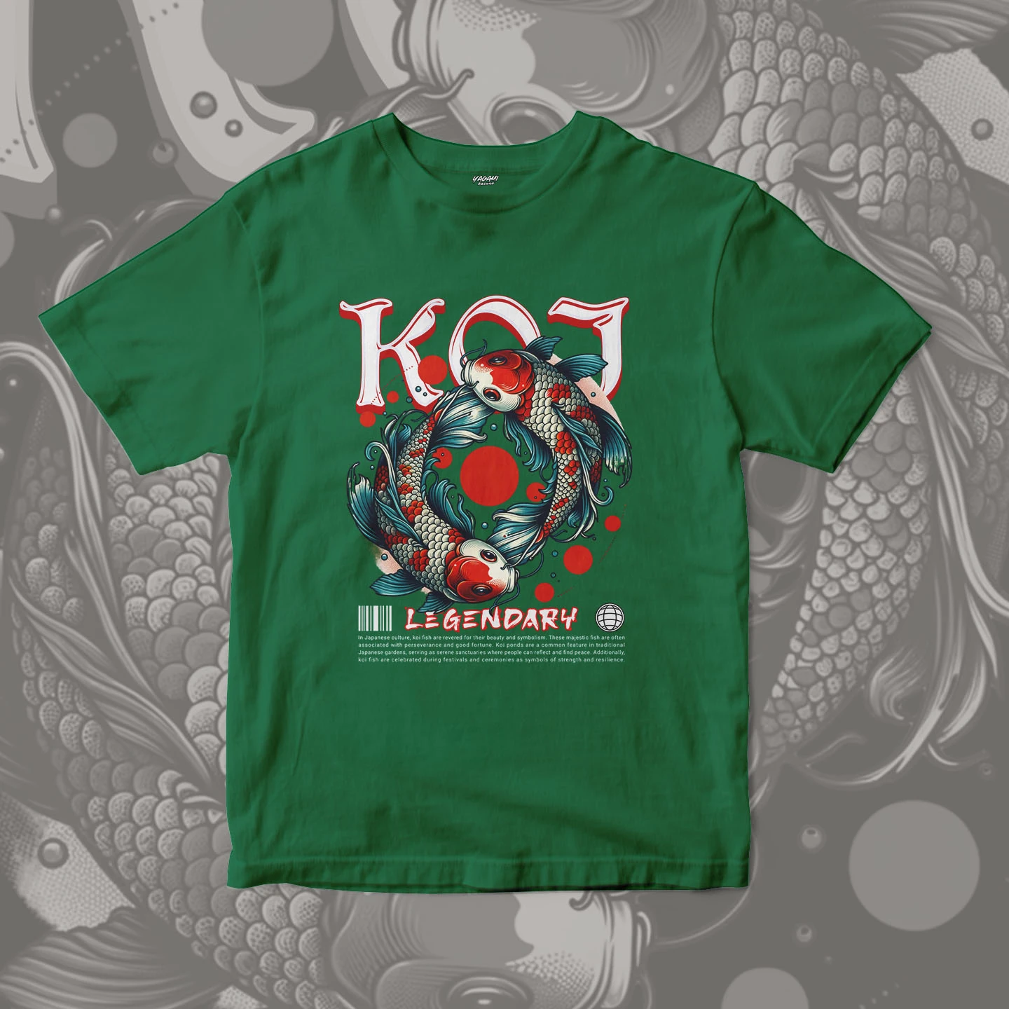 Koi Legend Circle | Unisex Jersey Short Sleeve Tee - Image 9