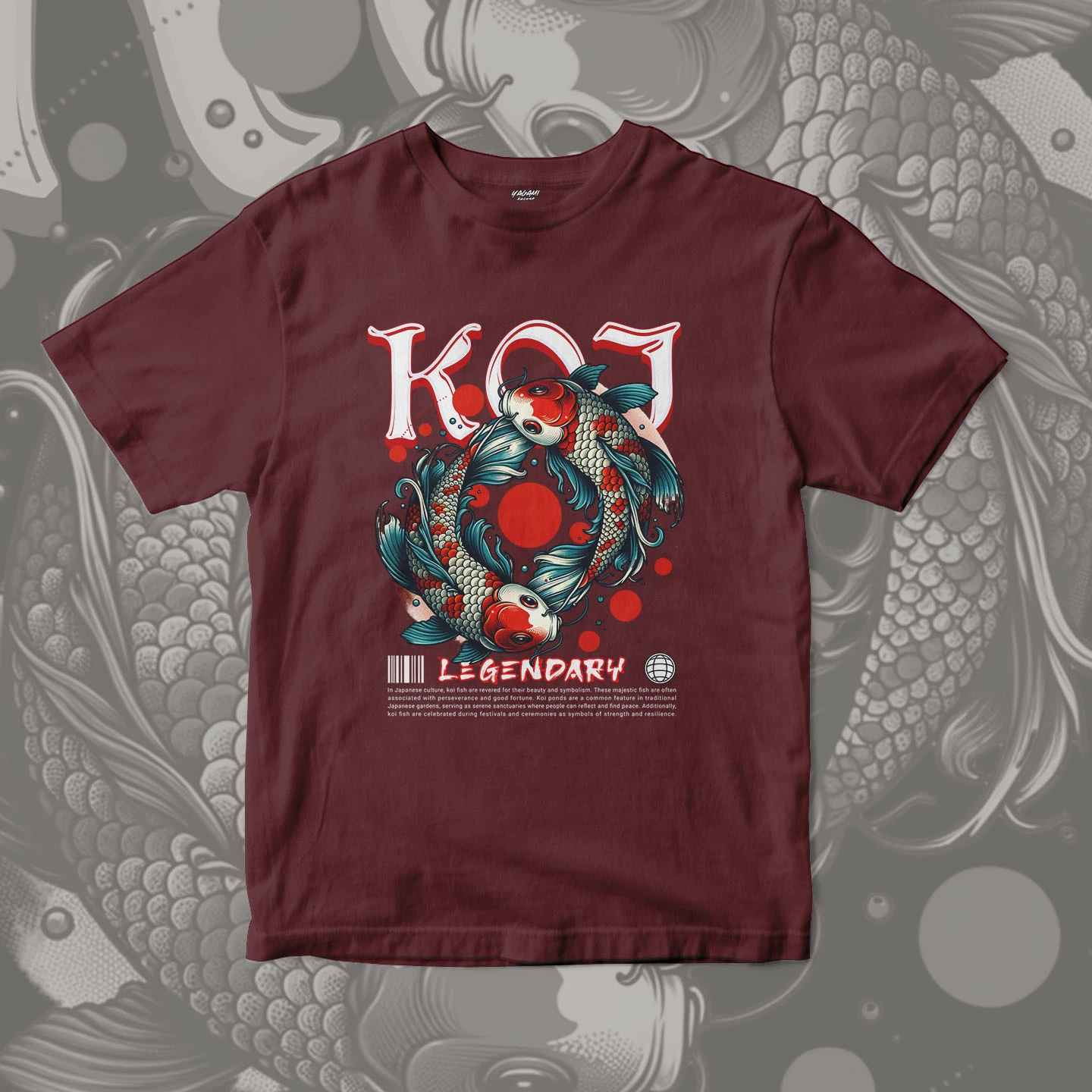 Koi Legend Circle | Unisex Jersey Short Sleeve Tee - Image 8
