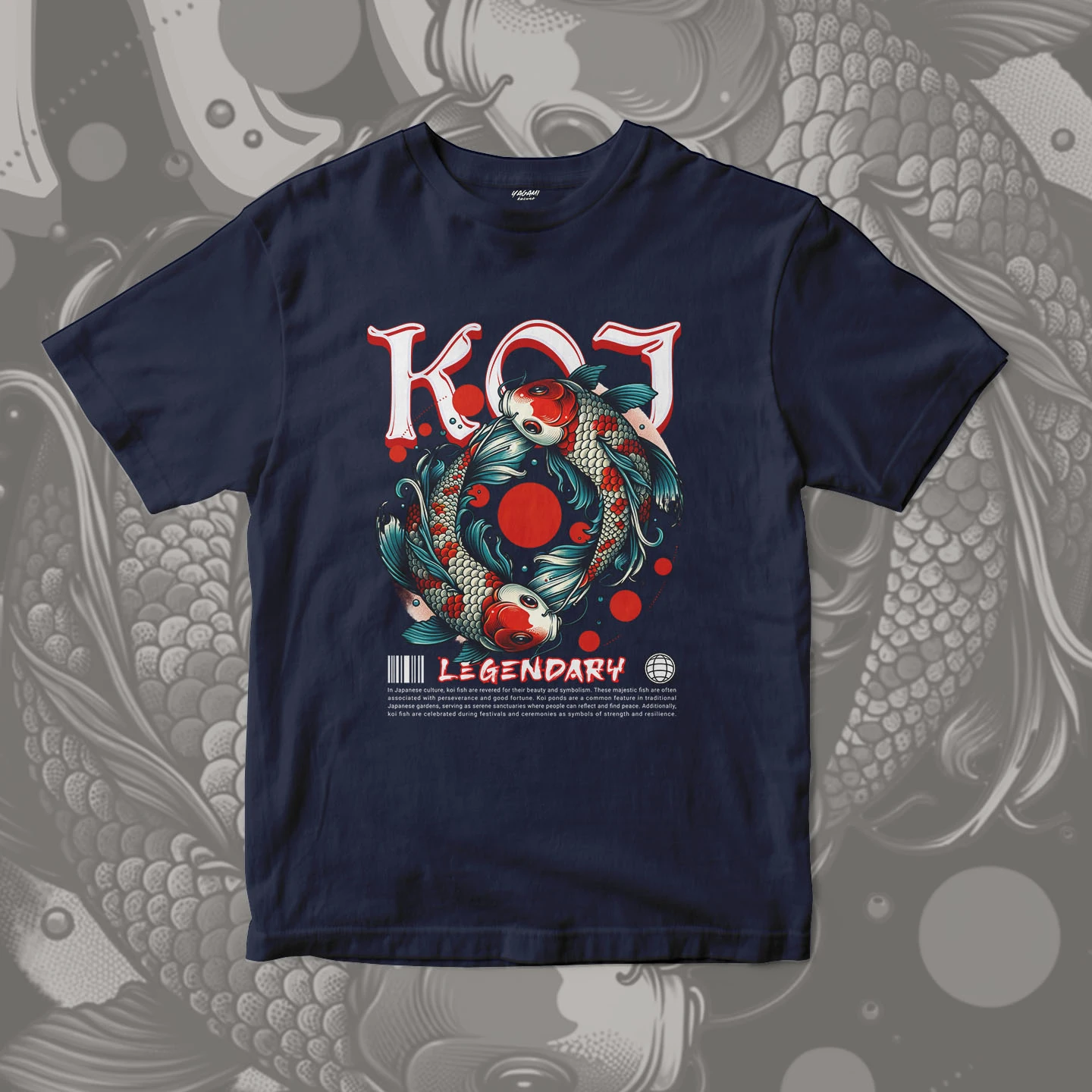 Koi Legend Circle | Unisex Jersey Short Sleeve Tee - Image 7