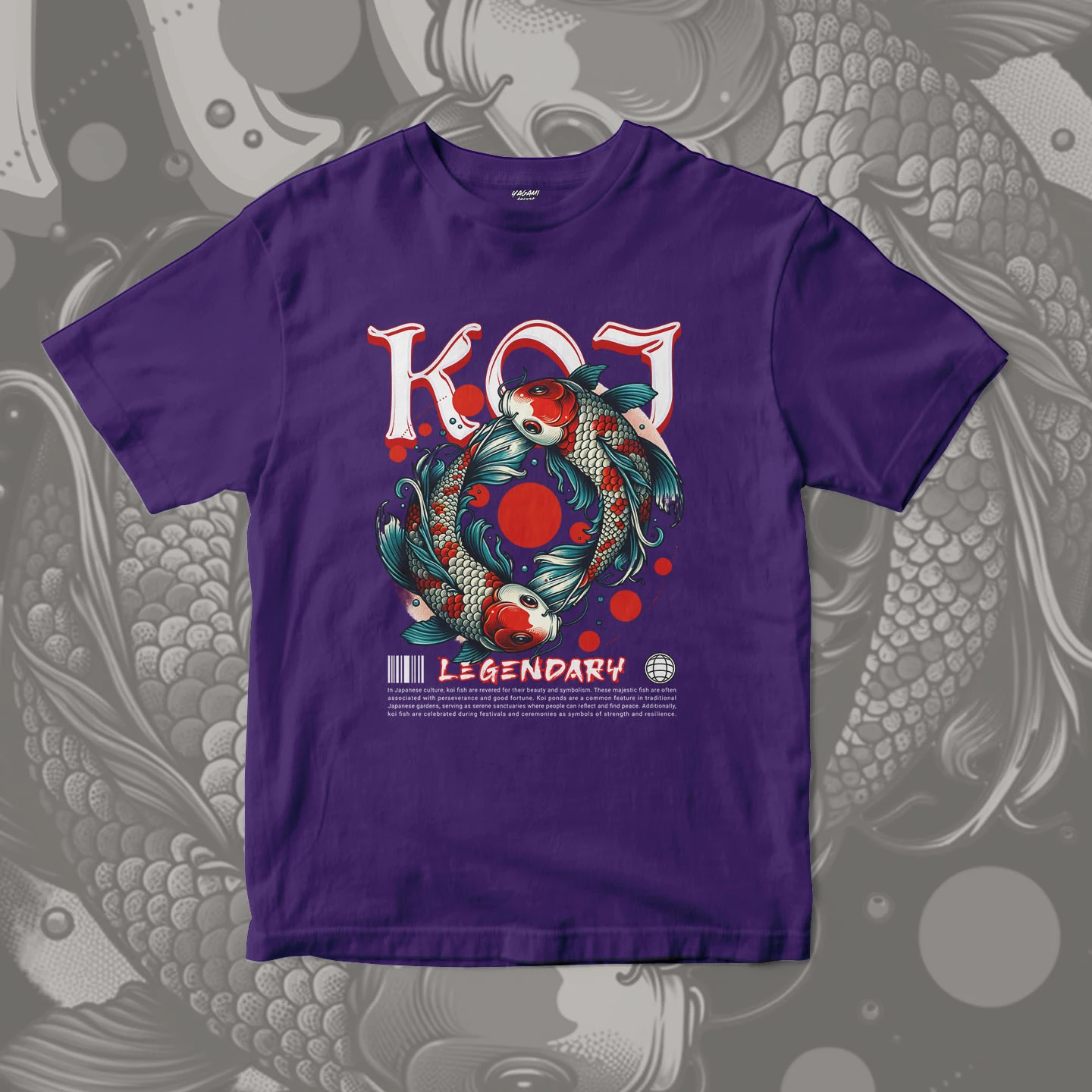Koi Legend Circle | Unisex Jersey Short Sleeve Tee - Image 5