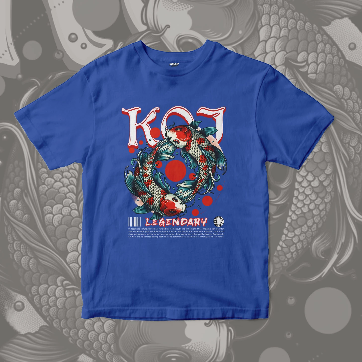 Koi Legend Circle | Unisex Jersey Short Sleeve Tee - Image 4