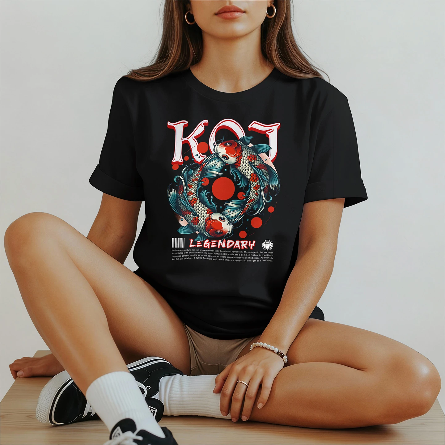 Koi Legend Circle | Unisex Jersey Short Sleeve Tee - Image 2