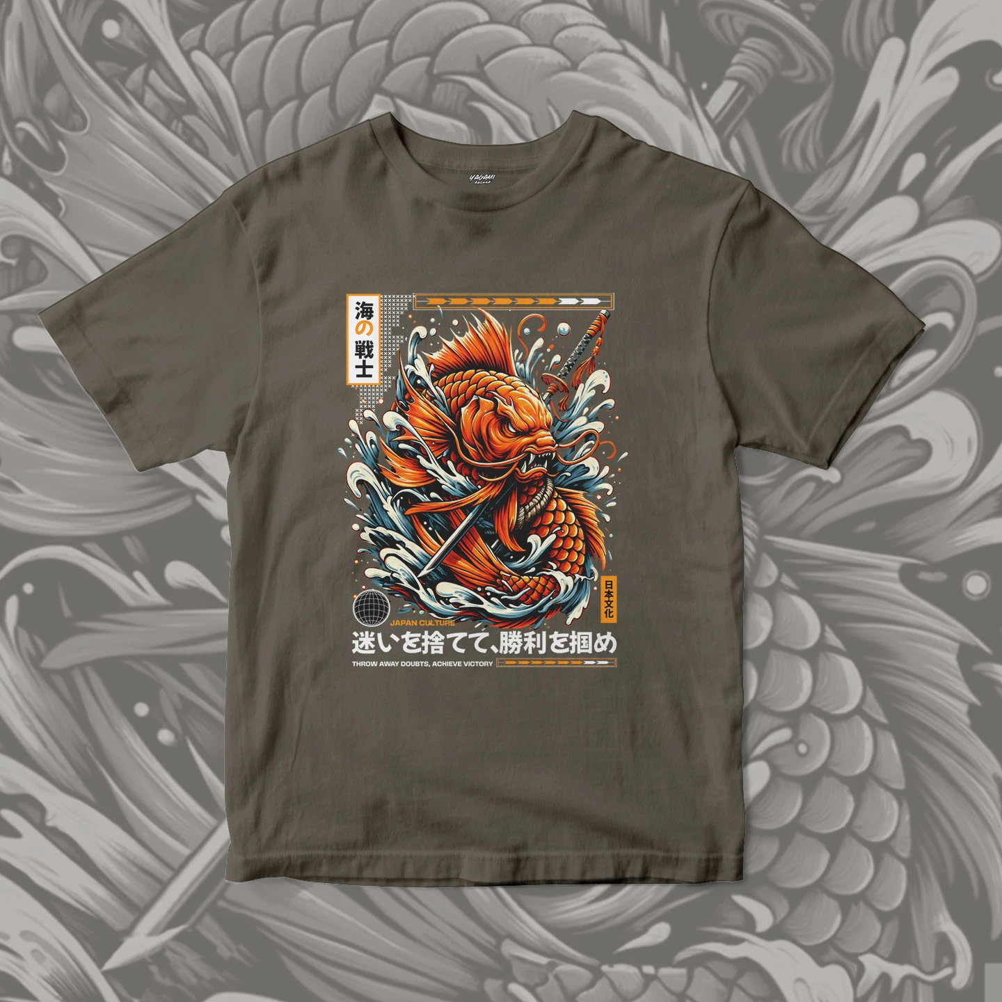 Koi Wave Warrior | Unisex Jersey Short Sleeve Tee - Image 14