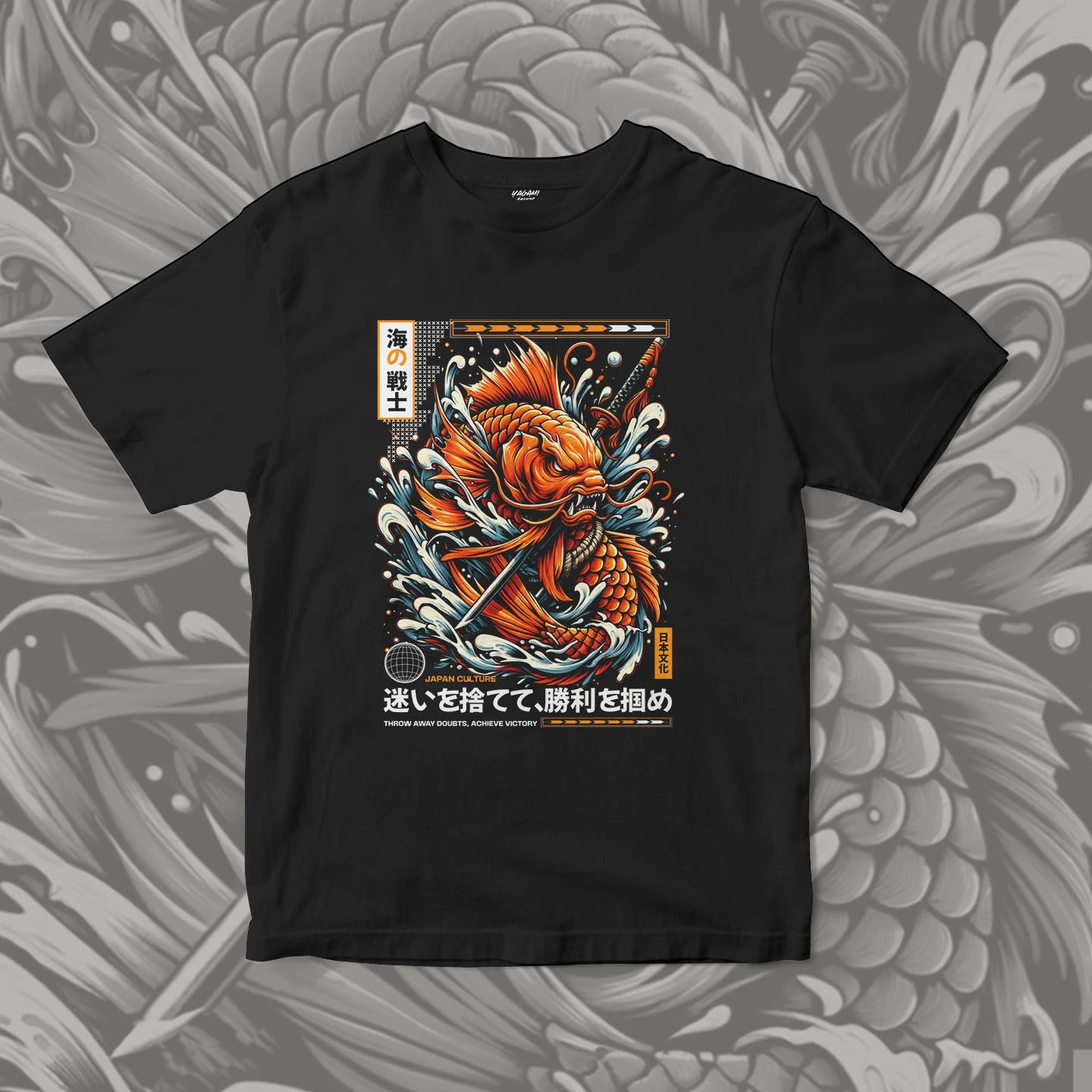 Koi Wave Warrior | Unisex Jersey Short Sleeve Tee - Image 3