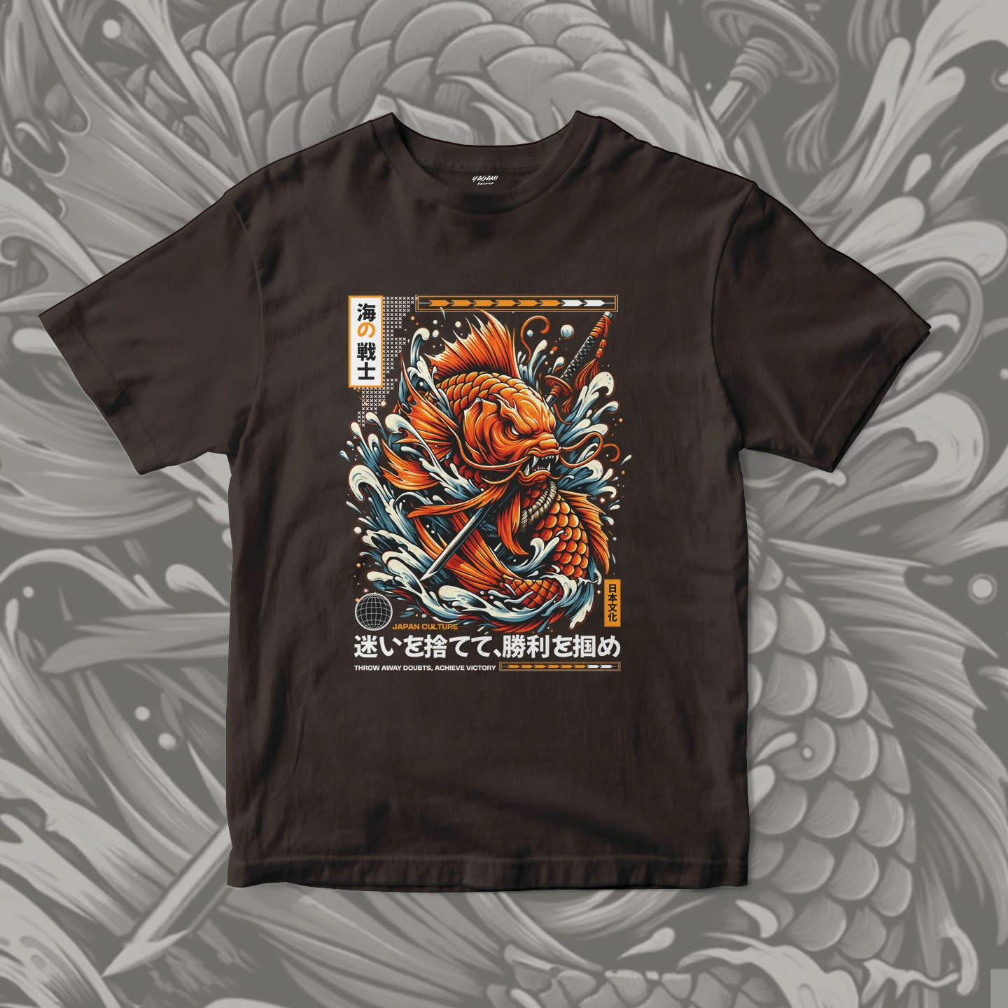 Koi Wave Warrior | Unisex Jersey Short Sleeve Tee - Image 12