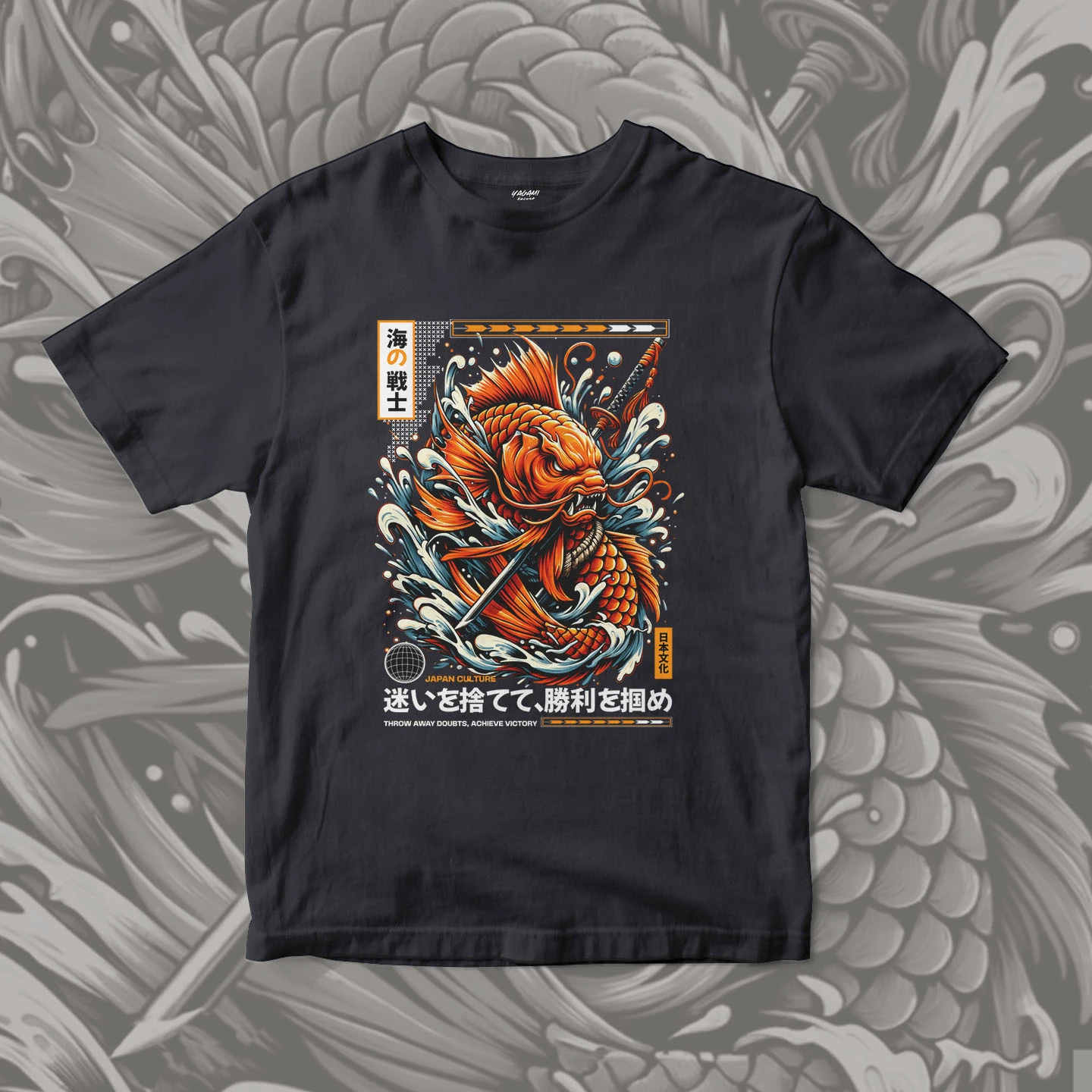 Koi Wave Warrior | Unisex Jersey Short Sleeve Tee - Image 11
