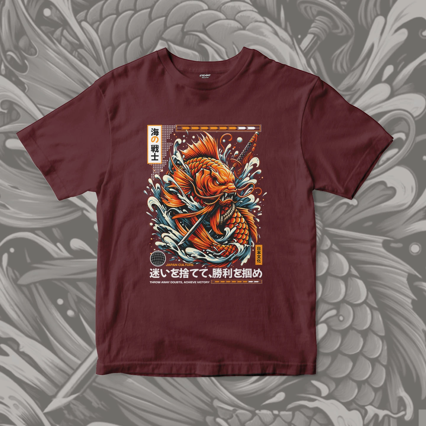 Koi Wave Warrior | Unisex Jersey Short Sleeve Tee - Image 8