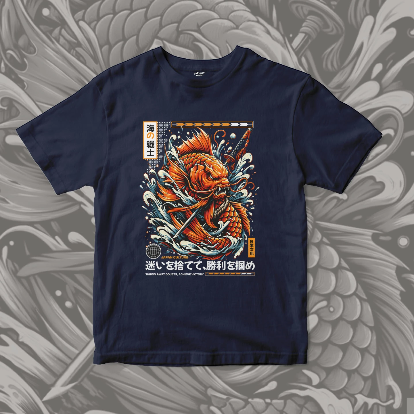 Koi Wave Warrior | Unisex Jersey Short Sleeve Tee - Image 7