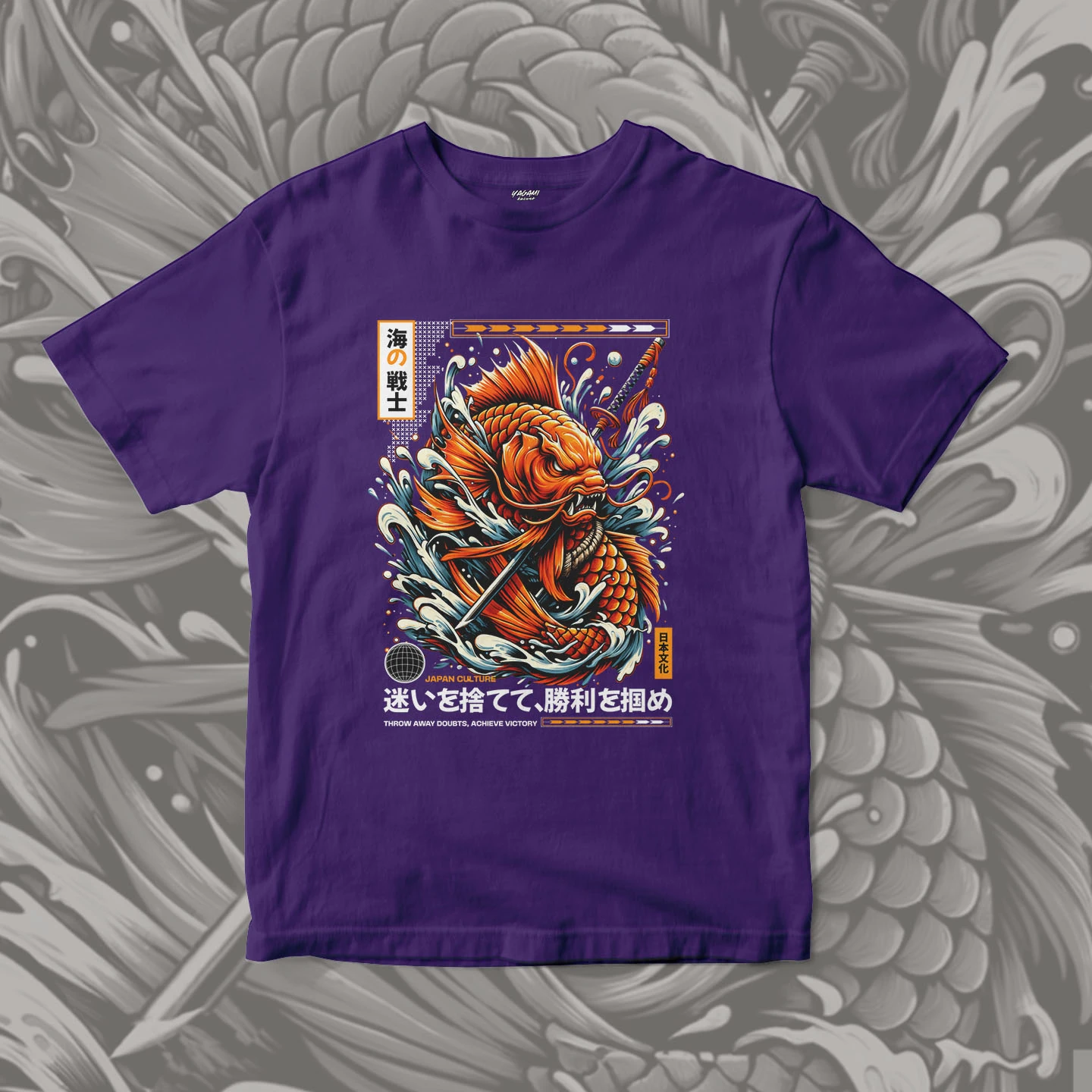 Koi Wave Warrior | Unisex Jersey Short Sleeve Tee - Image 5