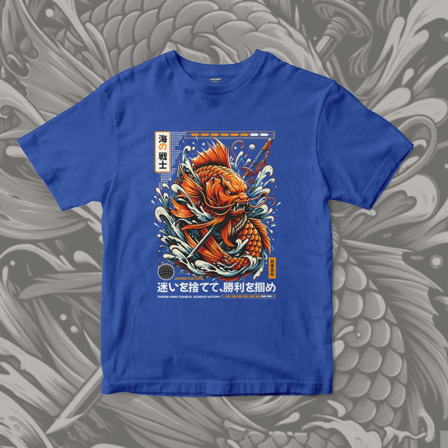 Koi Wave Warrior | Unisex Jersey Short Sleeve Tee - Image 4