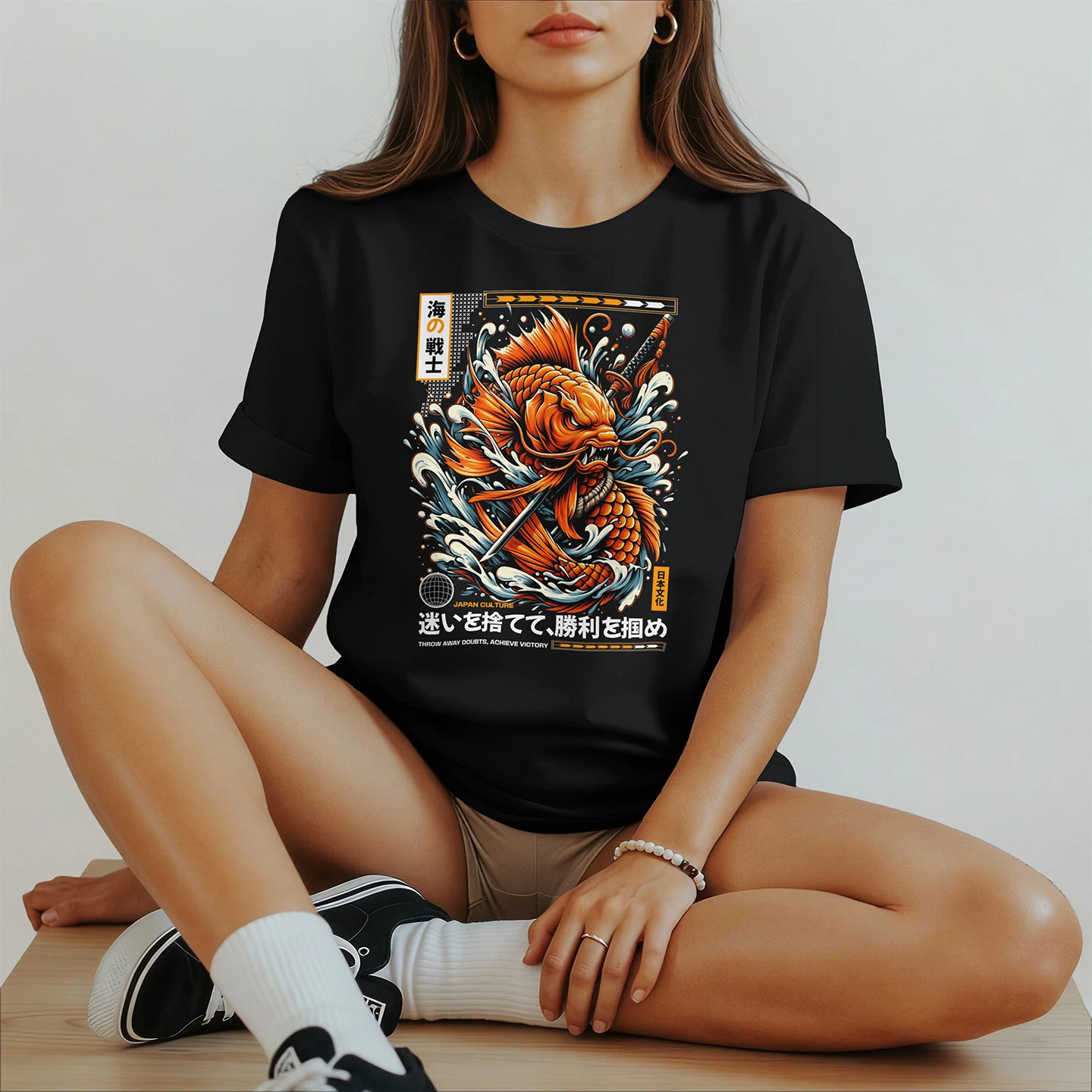 Koi Wave Warrior | Unisex Jersey Short Sleeve Tee - Image 2