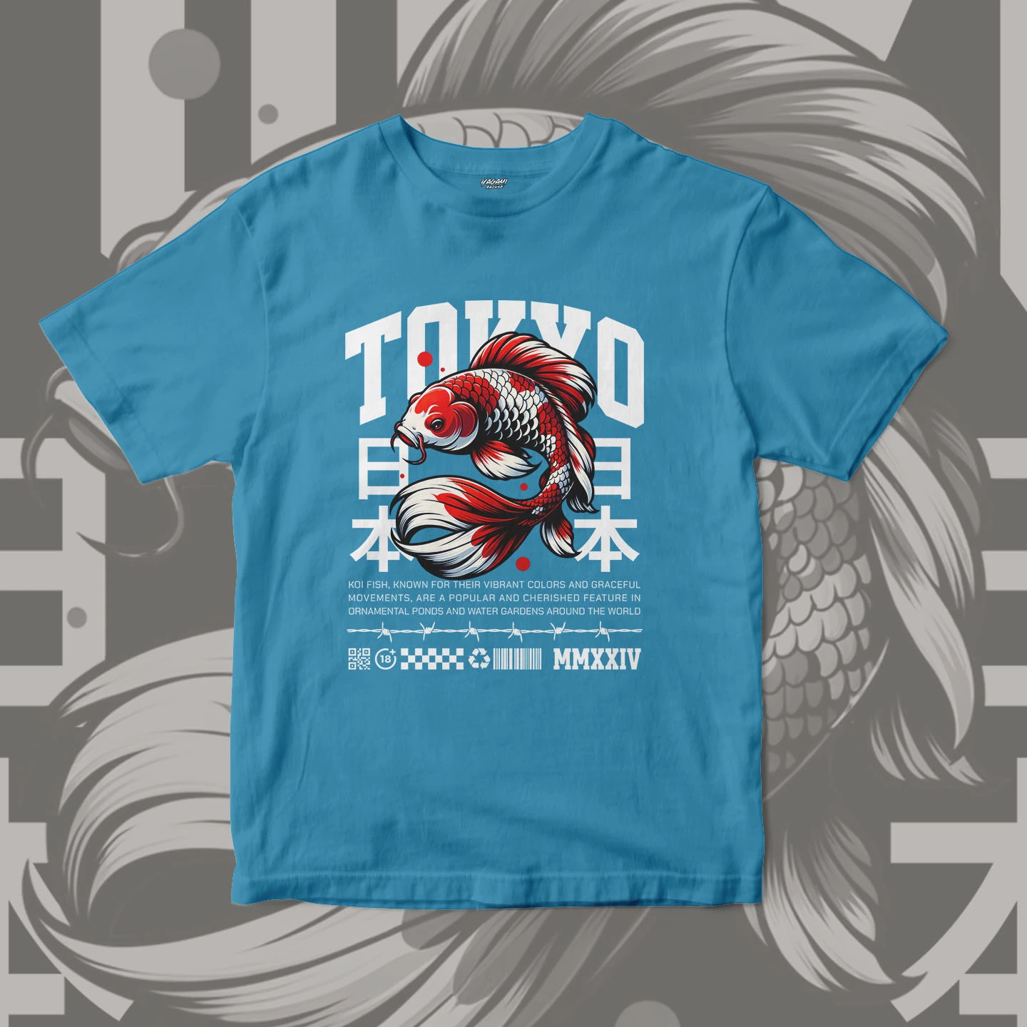 Tokyo Koi Spirit | Unisex Jersey Short Sleeve Tee - Image 15
