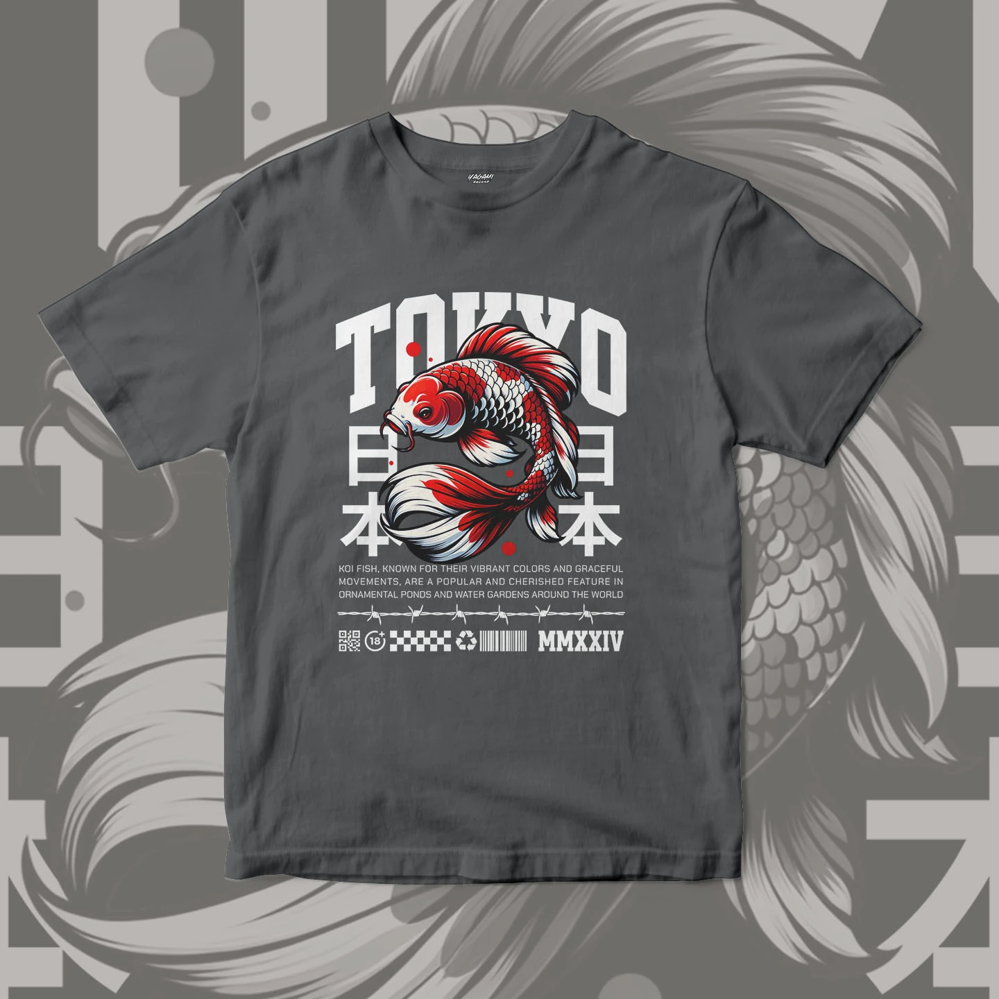 Tokyo Koi Spirit | Unisex Jersey Short Sleeve Tee - Image 13