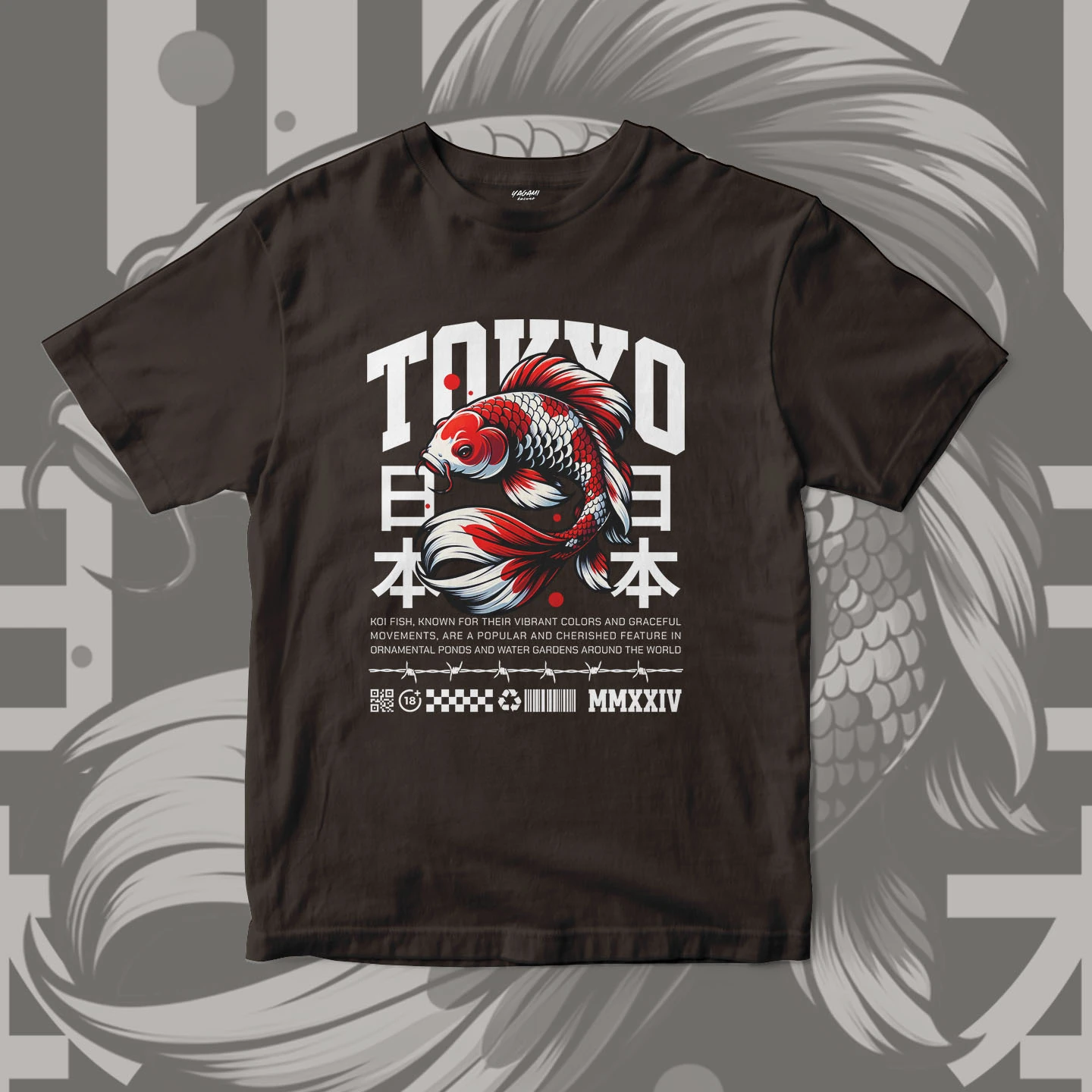 Tokyo Koi Spirit | Unisex Jersey Short Sleeve Tee - Image 12