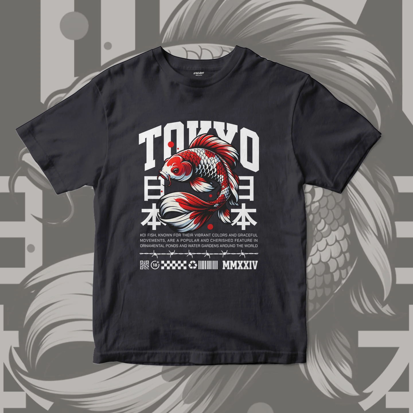 Tokyo Koi Spirit | Unisex Jersey Short Sleeve Tee - Image 11