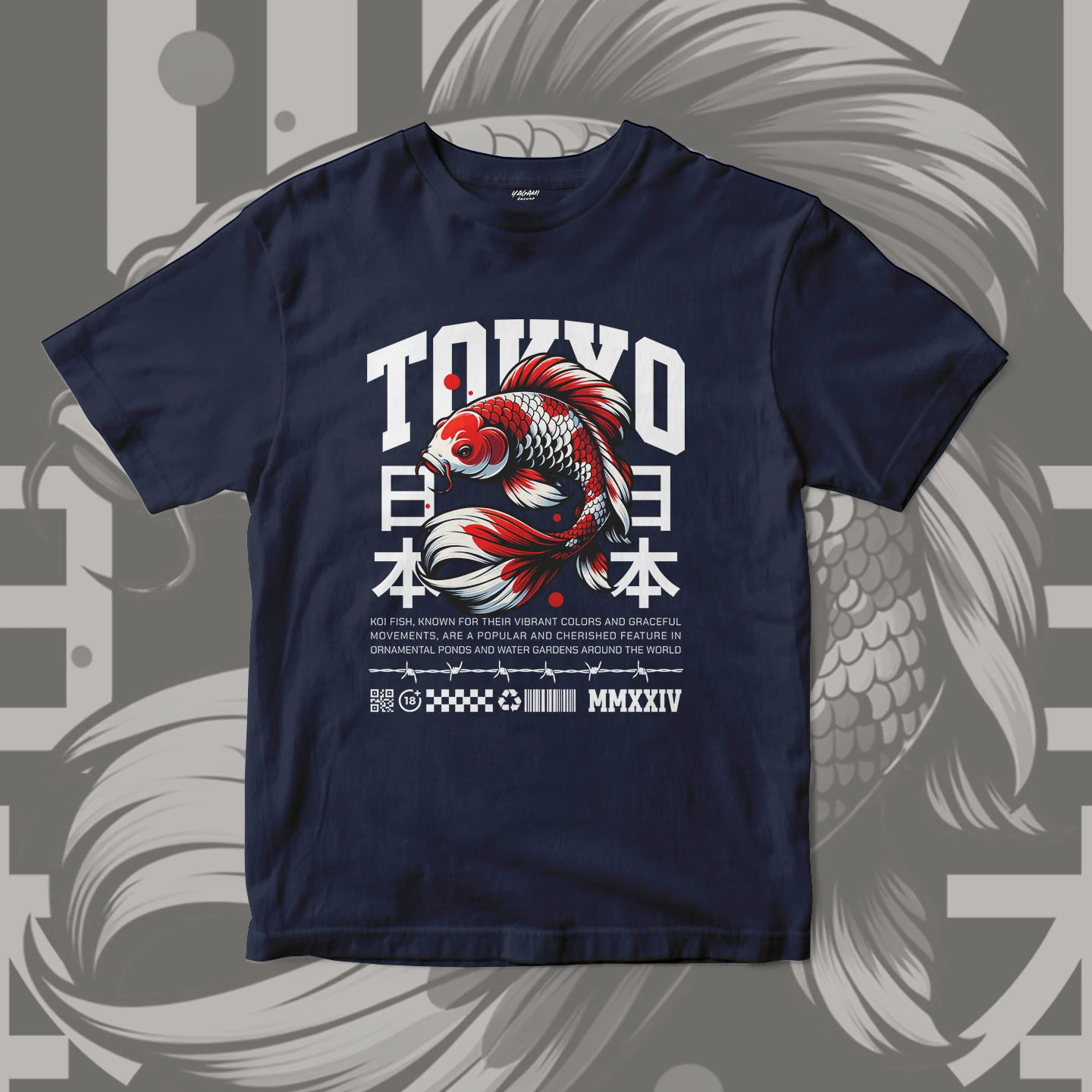 Tokyo Koi Spirit | Unisex Jersey Short Sleeve Tee - Image 7