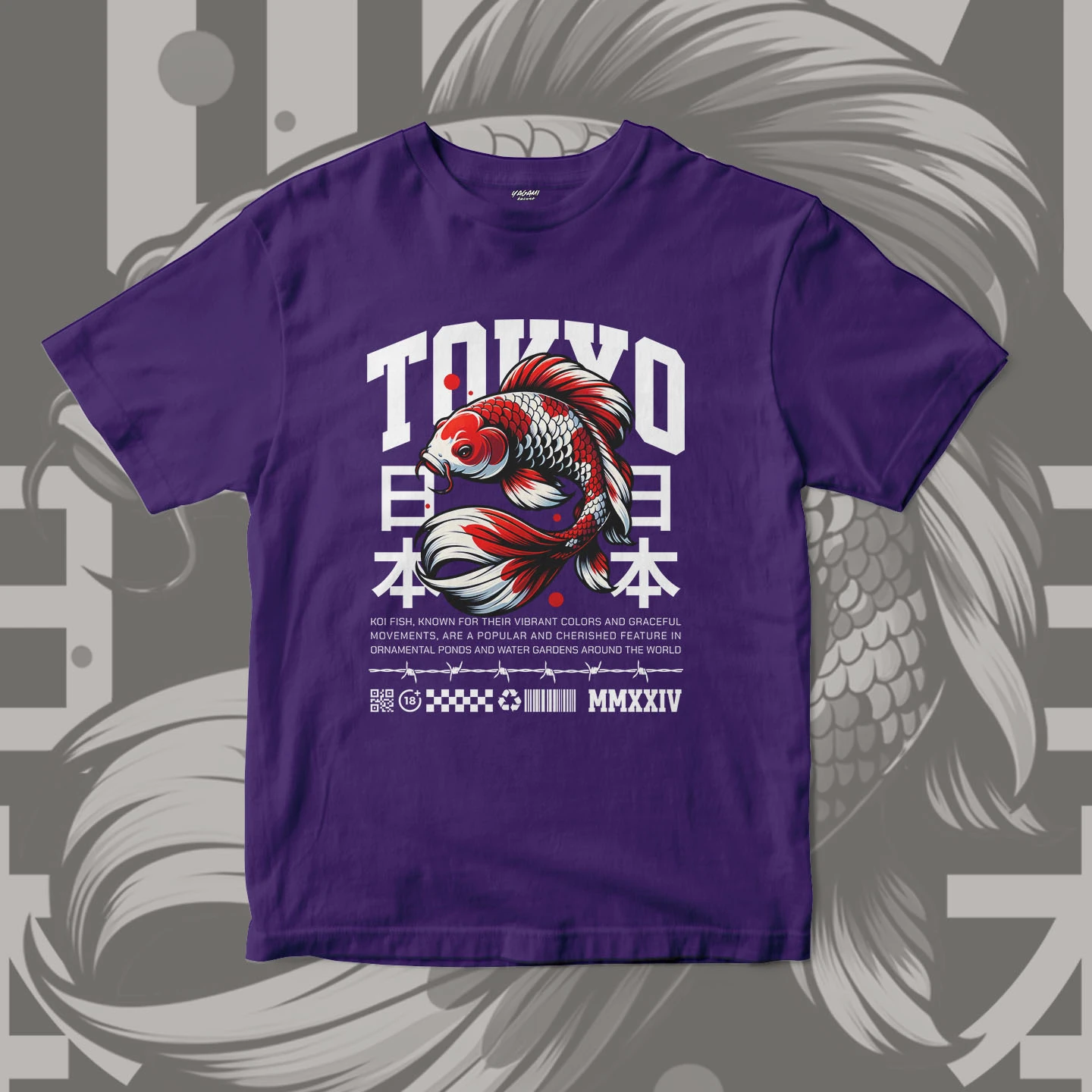 Tokyo Koi Spirit | Unisex Jersey Short Sleeve Tee - Image 5
