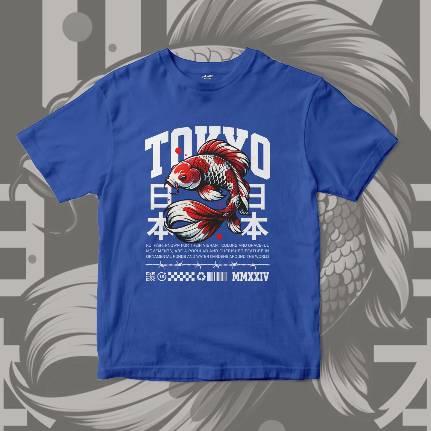 Tokyo Koi Spirit | Unisex Jersey Short Sleeve Tee - Image 4