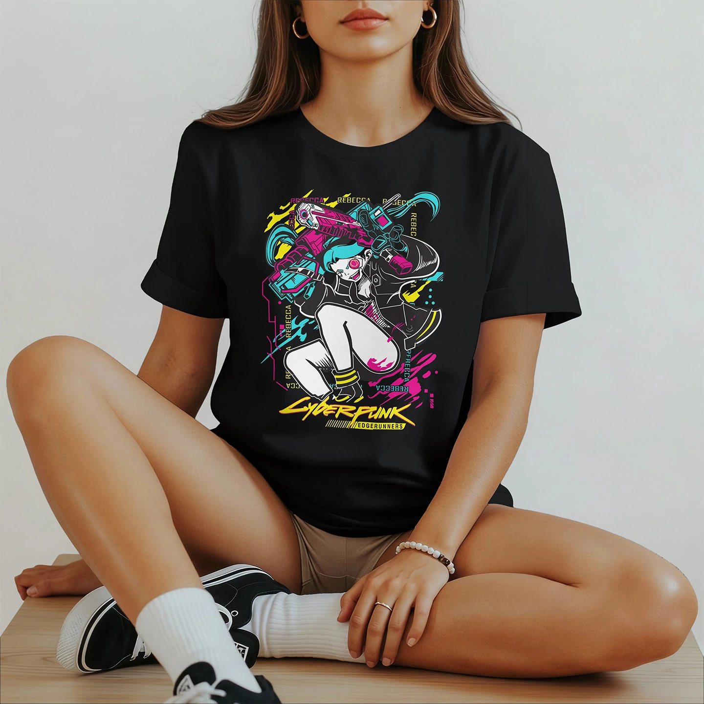 Rebecca Neon Rebel | Unisex Jersey Short Sleeve Tee - Image 2