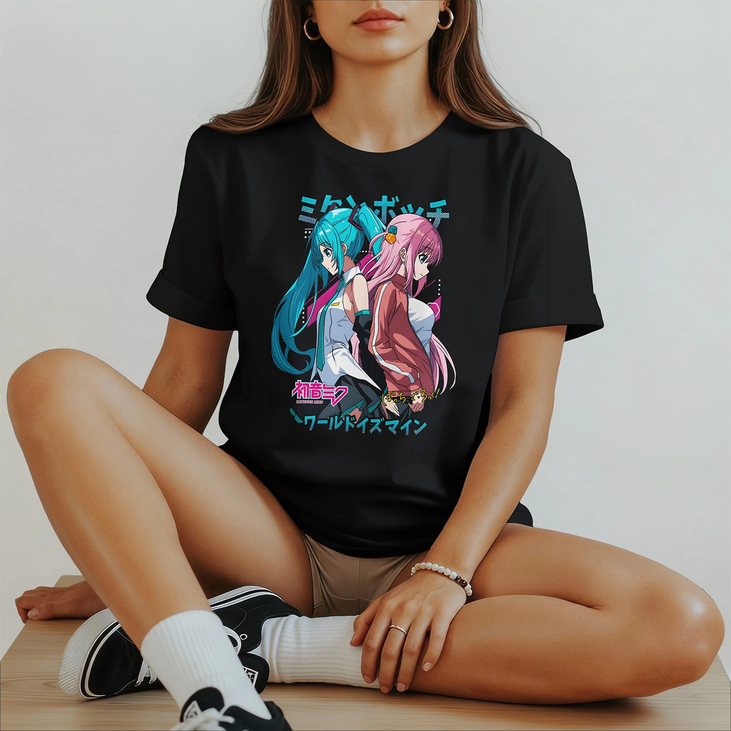 Hatsune Miku Hitori Gotoh Duo | Unisex Jersey Short Sleeve Tee - Image 2