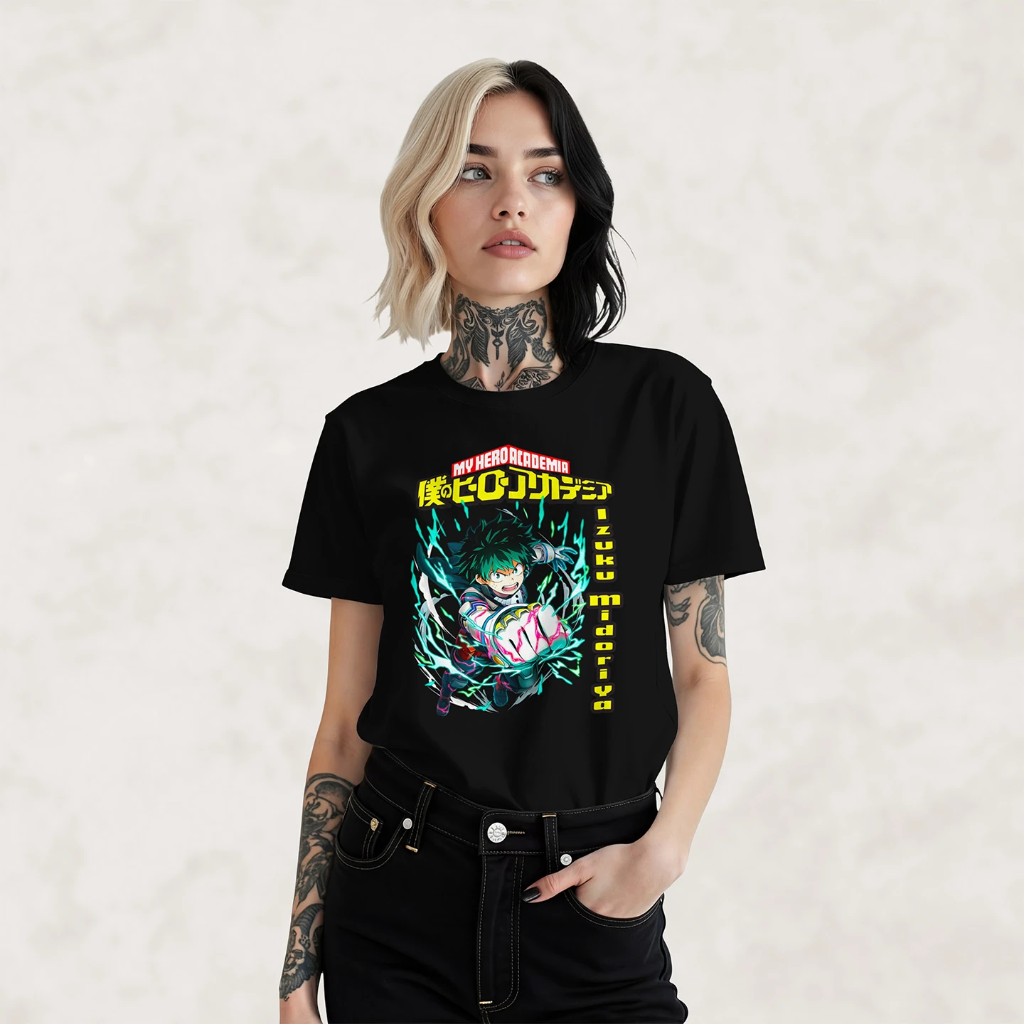 Izuku Midoriya Power Surge | Unisex Jersey Short Sleeve Tee - Image 2