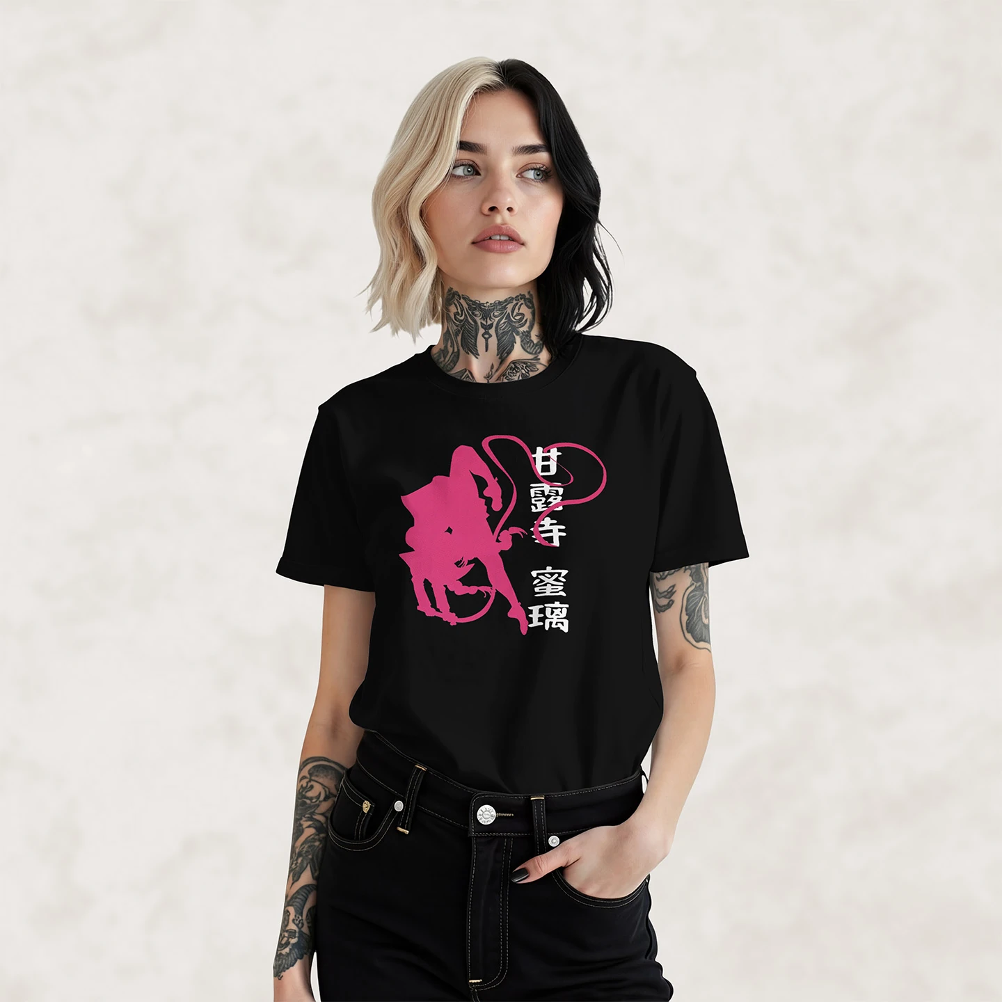 Pink Spirit Silhouette | Unisex Jersey Short Sleeve Tee - Image 2
