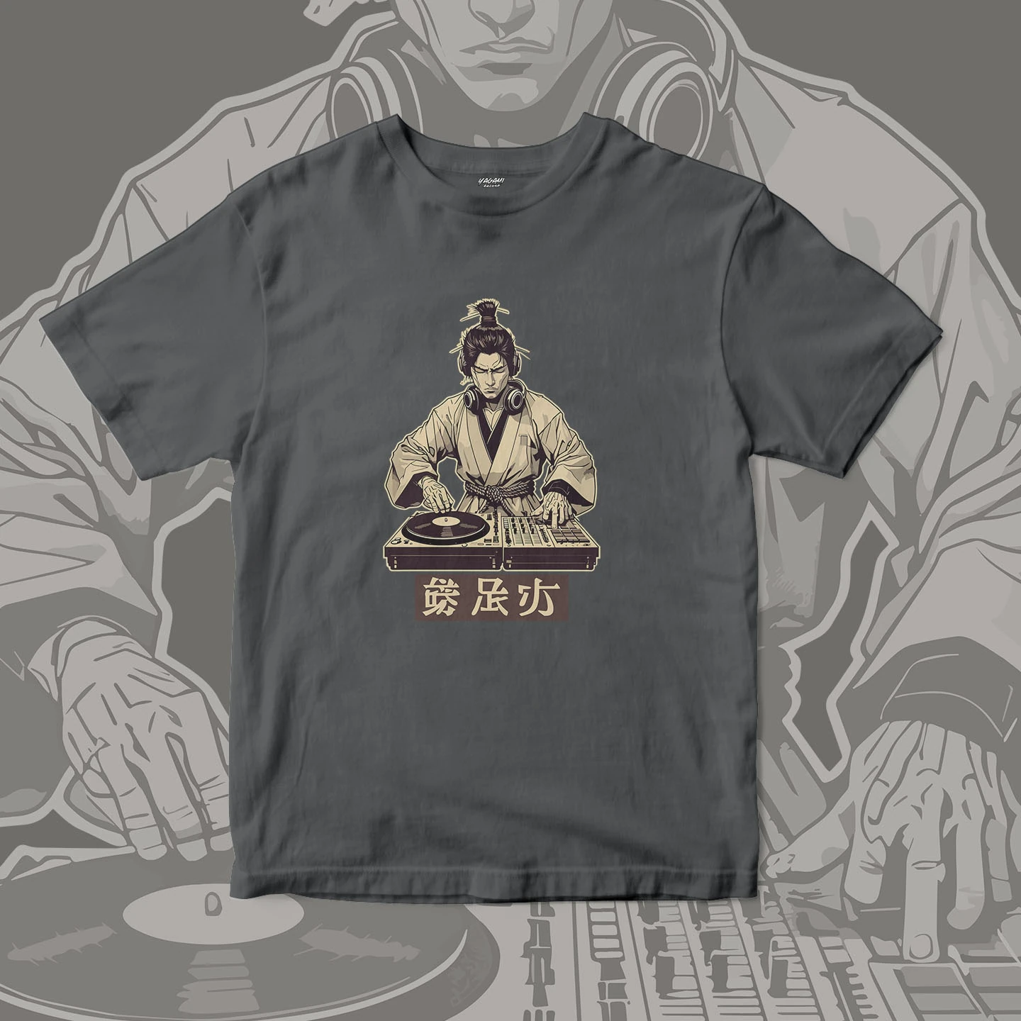 Samurai Vinyl Beats | Unisex Jersey Short Sleeve Tee - Image 5