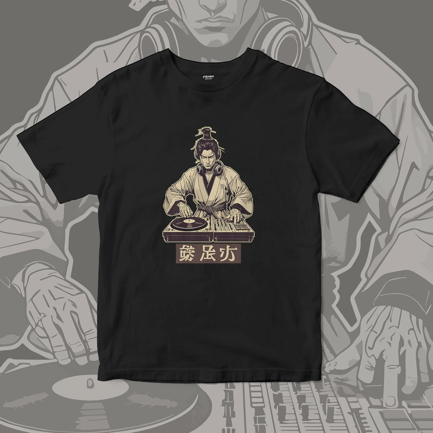 Samurai Vinyl Beats | Unisex Jersey Short Sleeve Tee - Image 3