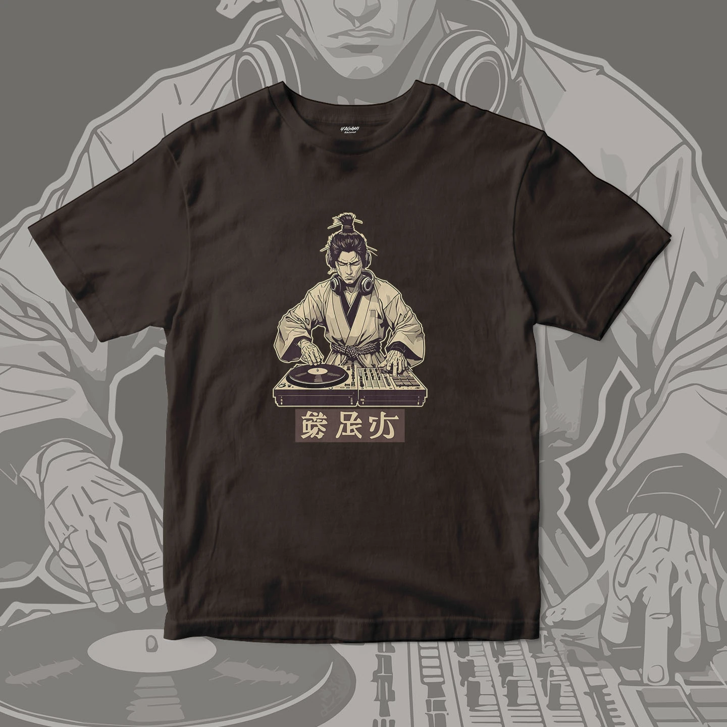 Samurai Vinyl Beats | Unisex Jersey Short Sleeve Tee - Image 6