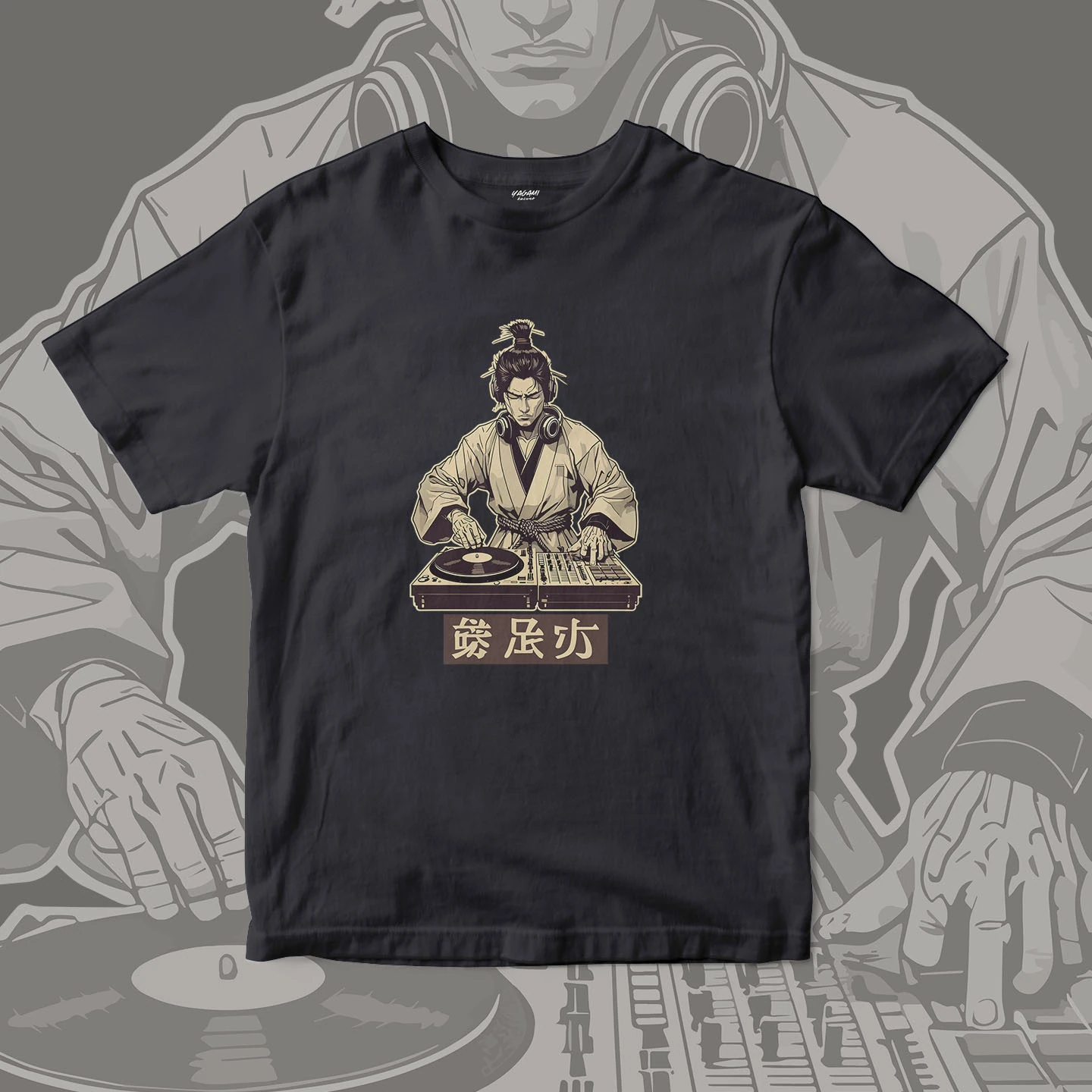 Samurai Vinyl Beats | Unisex Jersey Short Sleeve Tee - Image 7