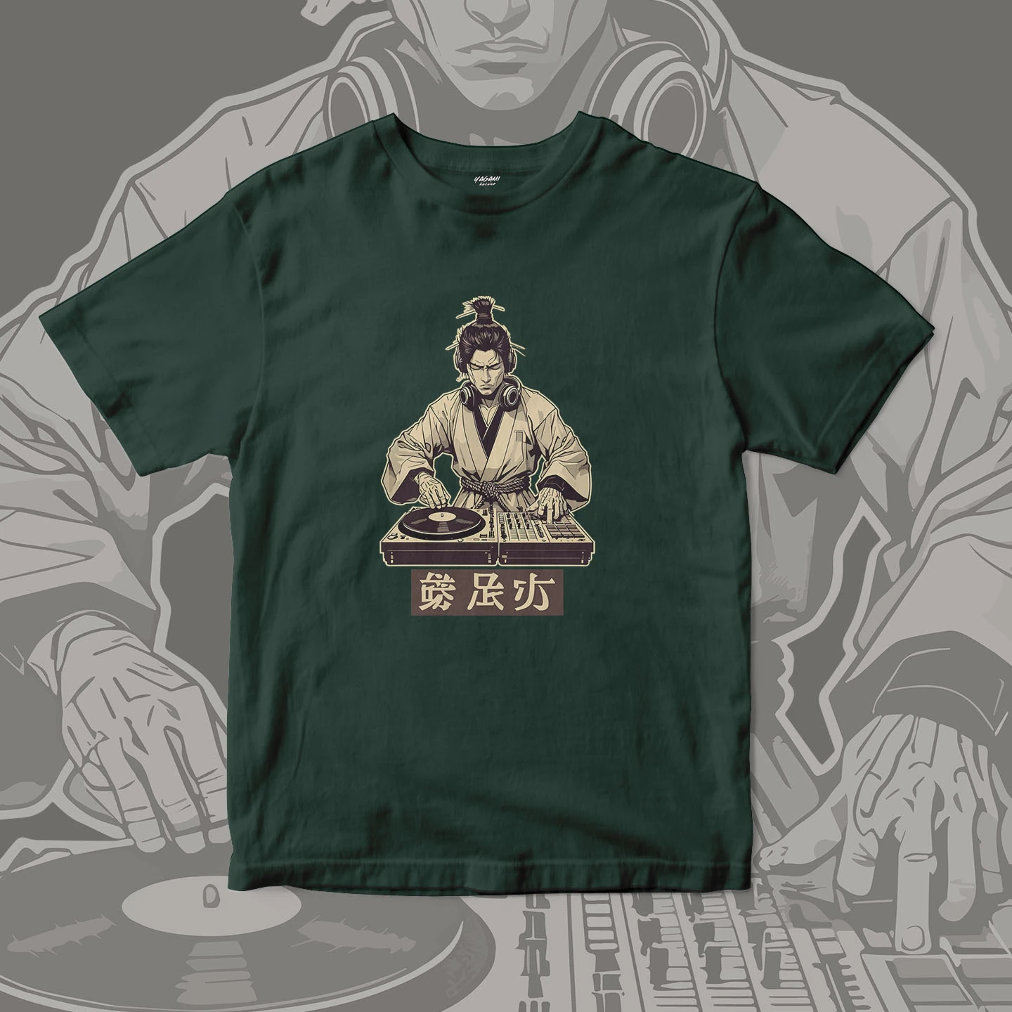 Samurai Vinyl Beats | Unisex Jersey Short Sleeve Tee - Image 8