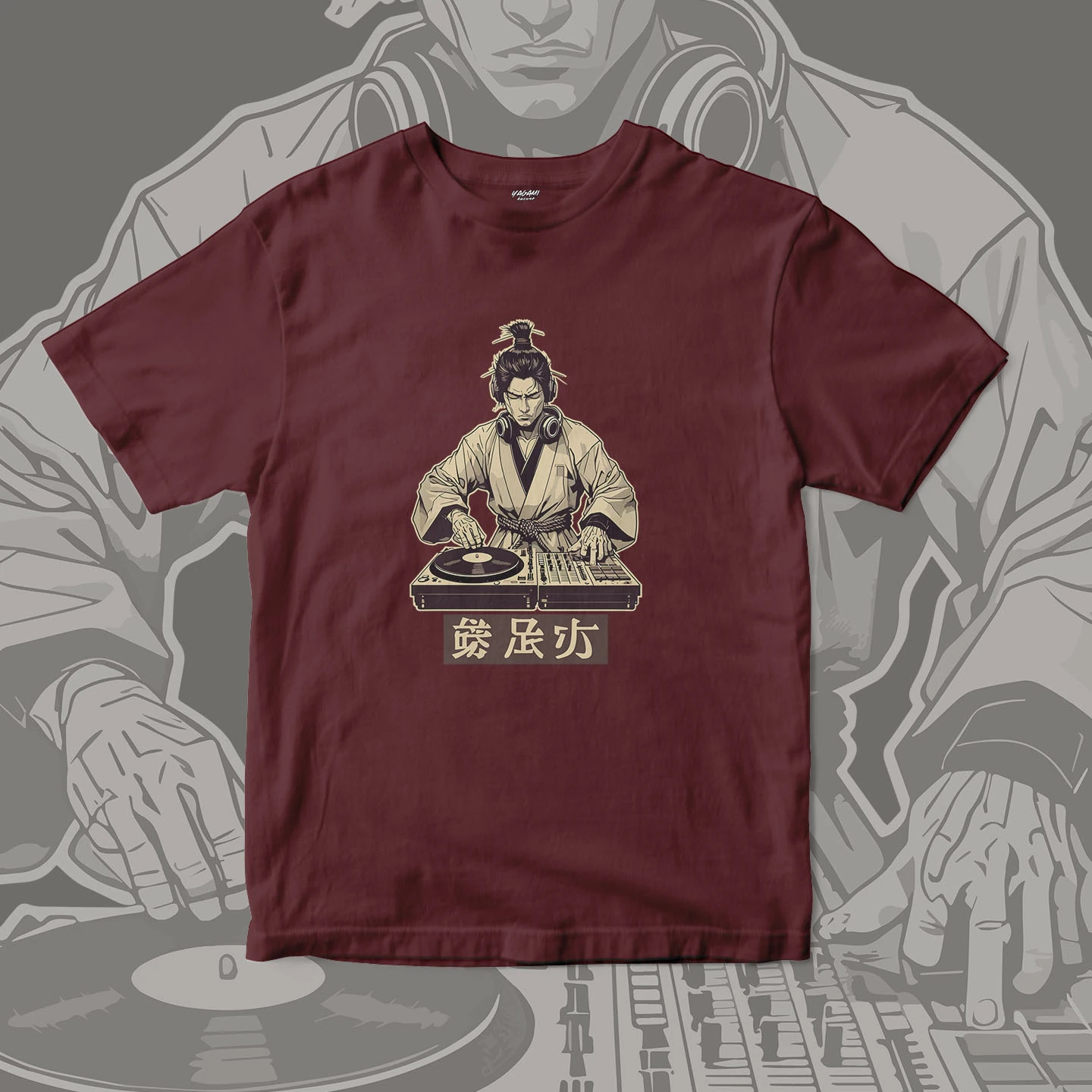 Samurai Vinyl Beats | Unisex Jersey Short Sleeve Tee - Image 9