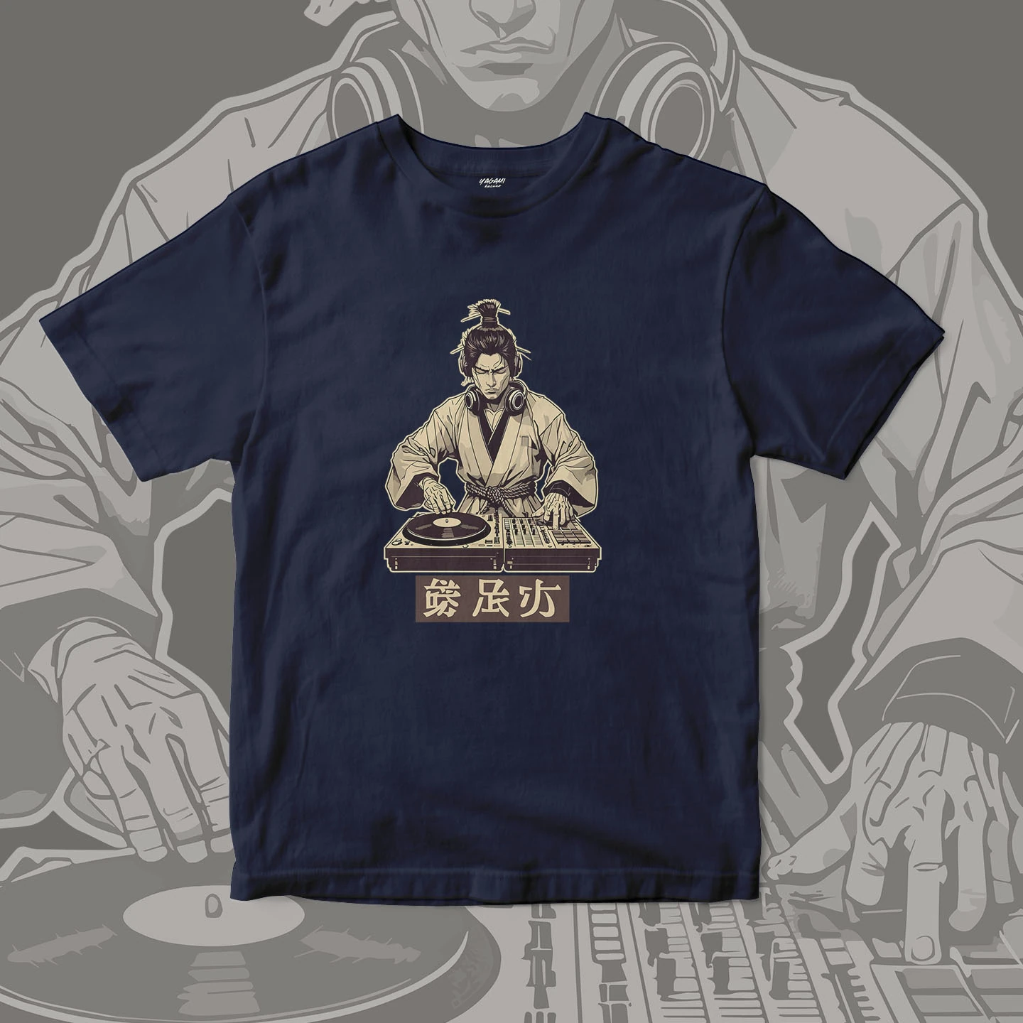 Samurai Vinyl Beats | Unisex Jersey Short Sleeve Tee - Image 10
