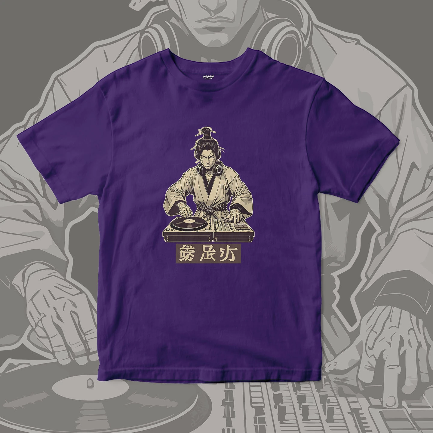 Samurai Vinyl Beats | Unisex Jersey Short Sleeve Tee - Image 11