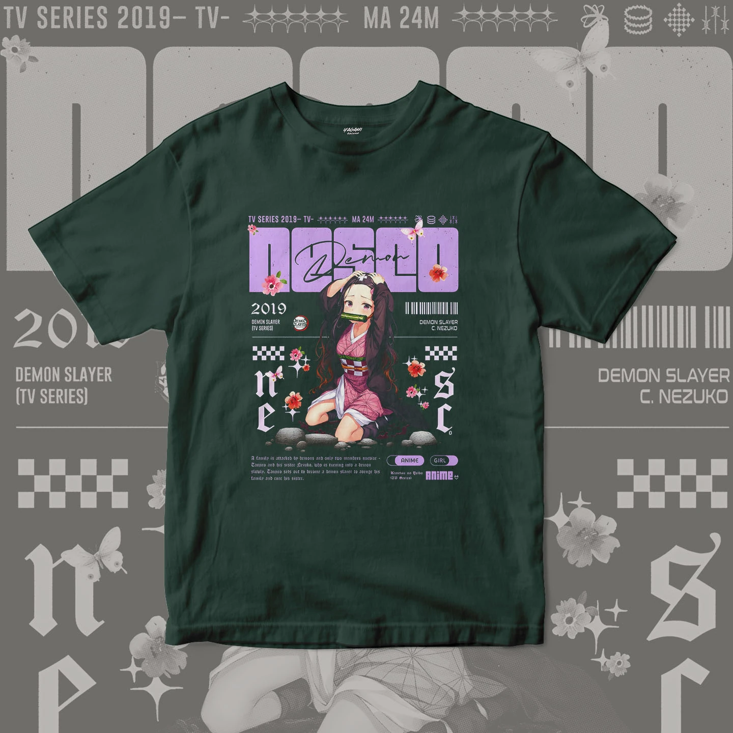 Nezuko Blossom Dream | Unisex Jersey Short Sleeve Tee - Image 10