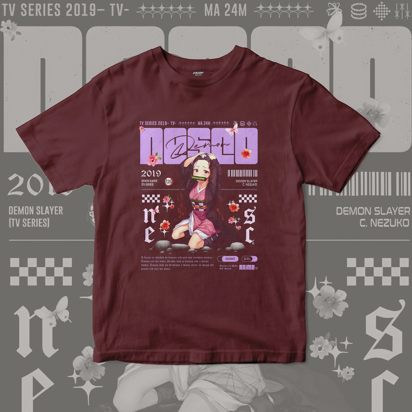 Nezuko Blossom Dream | Unisex Jersey Short Sleeve Tee - Image 8